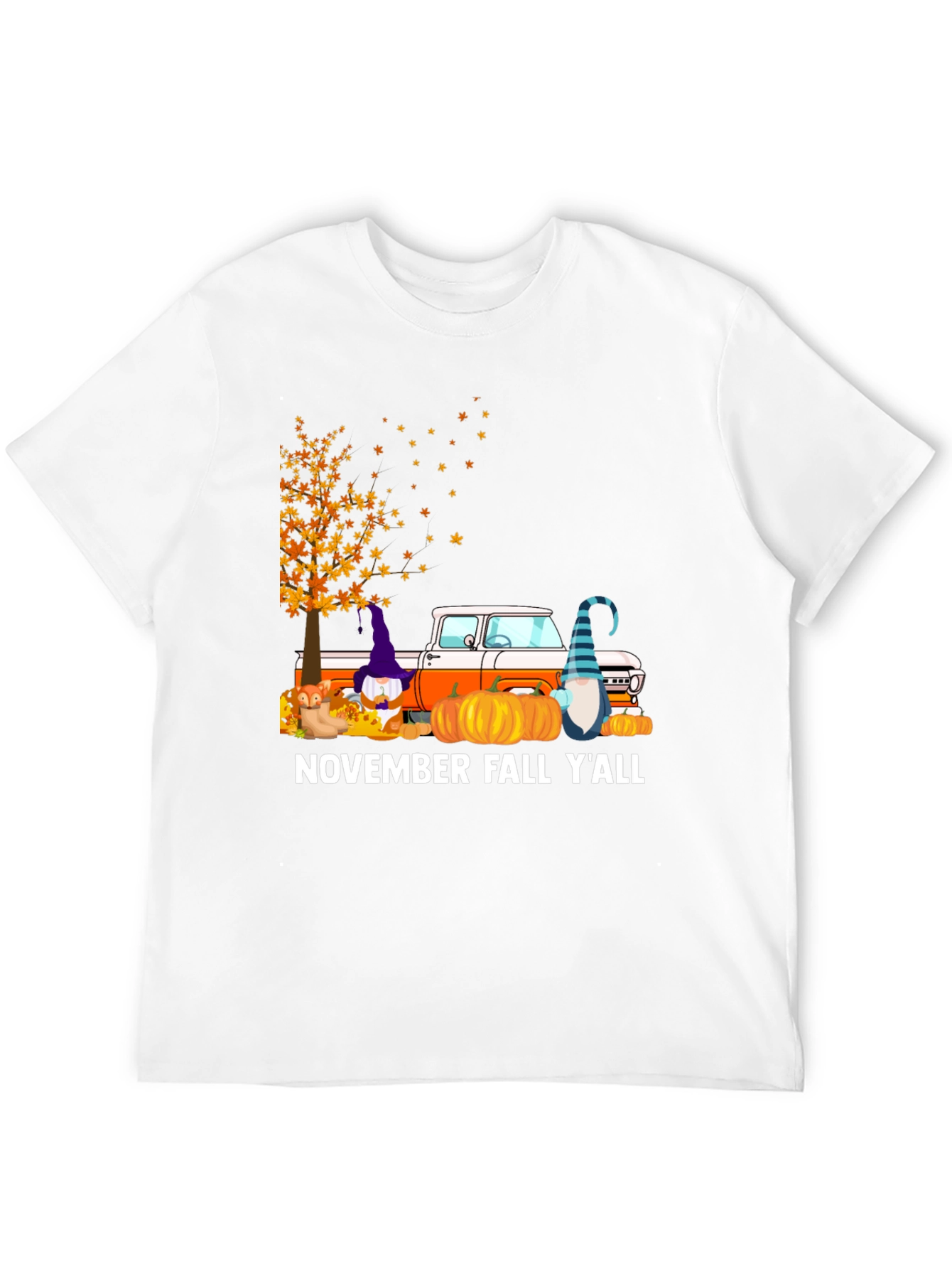 Fall Gnome Truck Graphic Tee