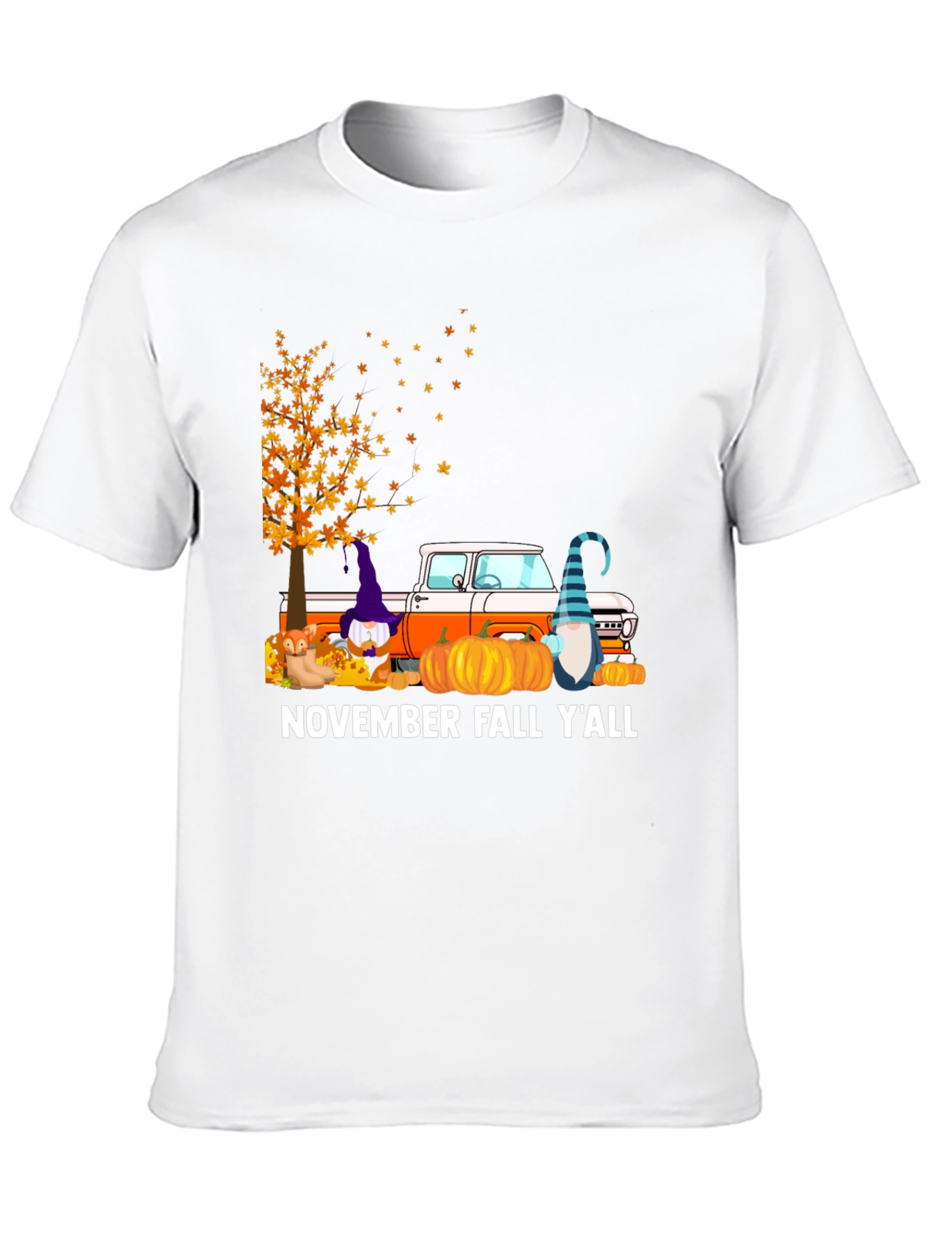 Fall Gnome Truck Graphic Tee