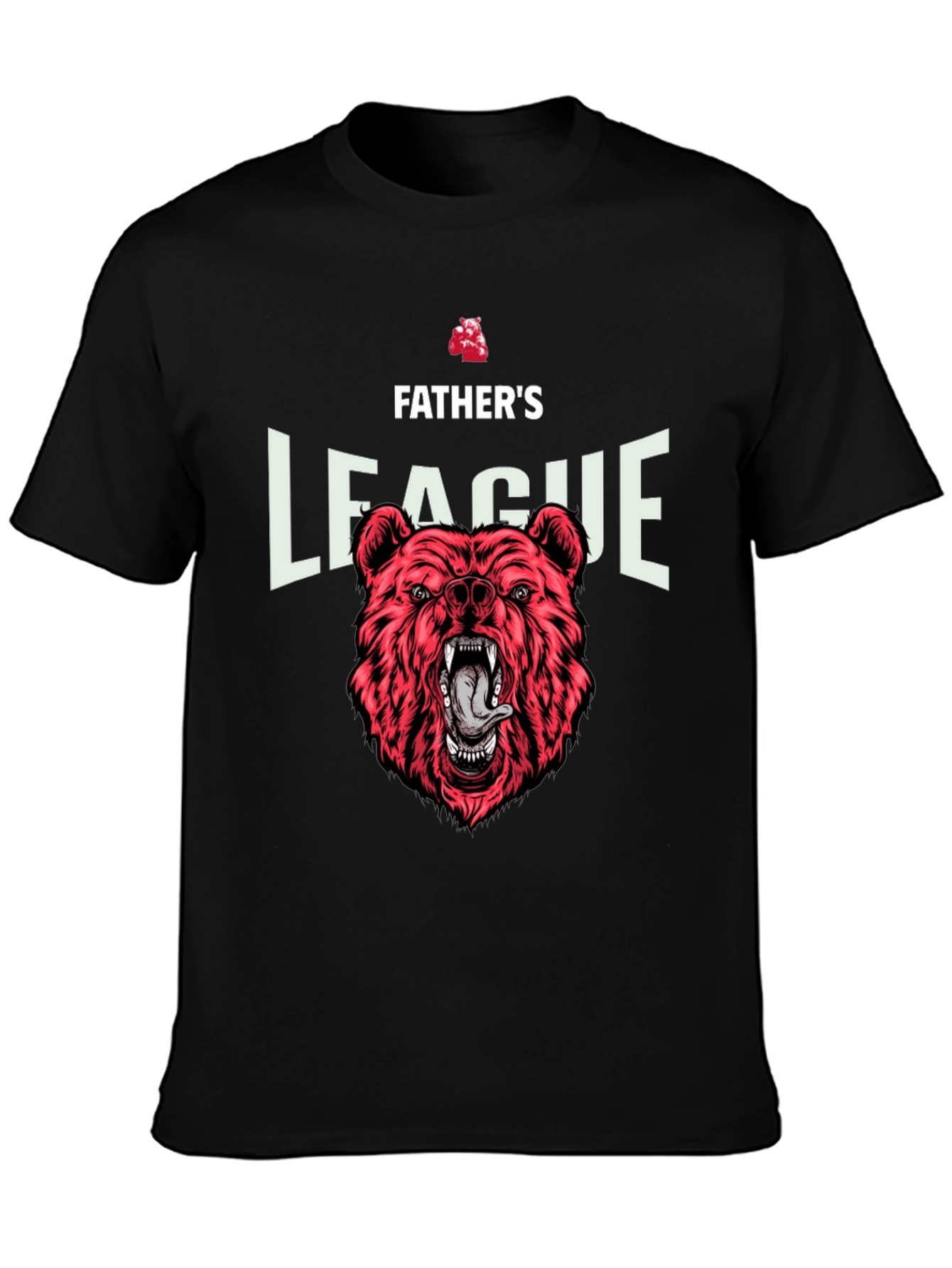 Fathers League Bear Graphic Black T-Shirt