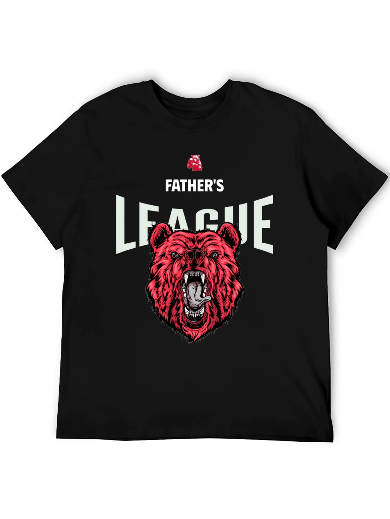 Fathers League Bear Graphic Black T-Shirt