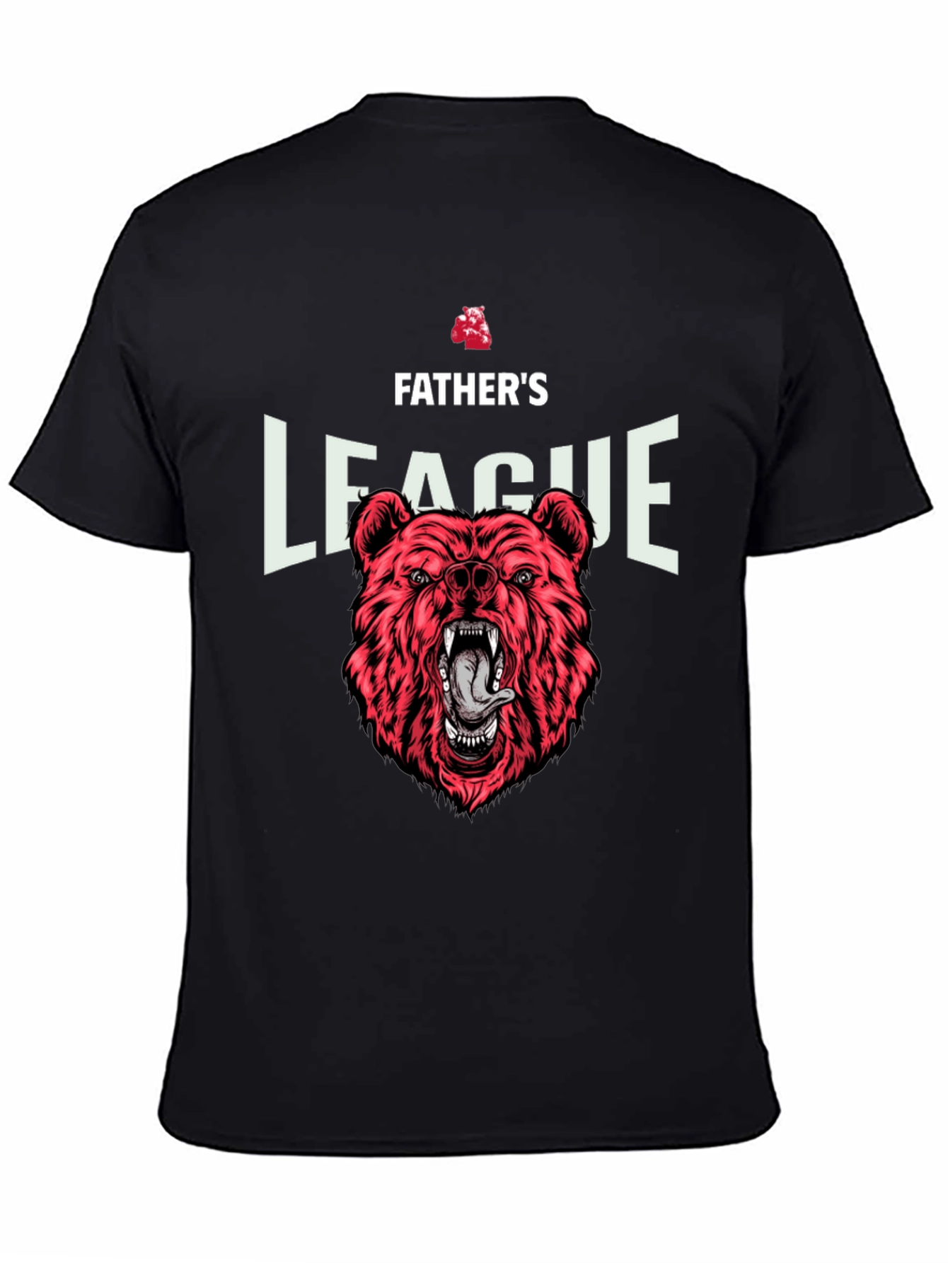 Fathers League Bear Graphic Black T-Shirt