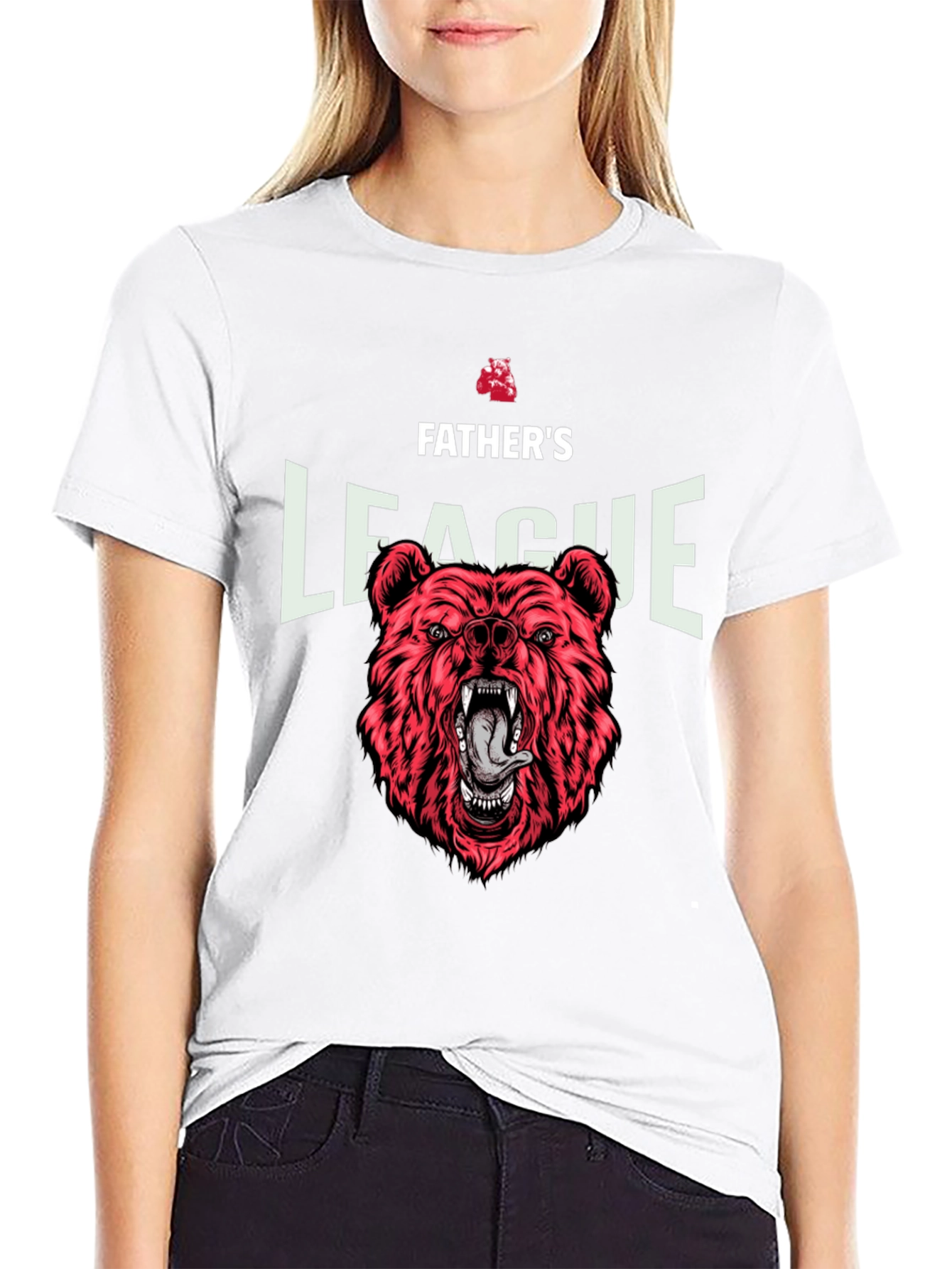 Fathers League Bear Graphic Black T-Shirt