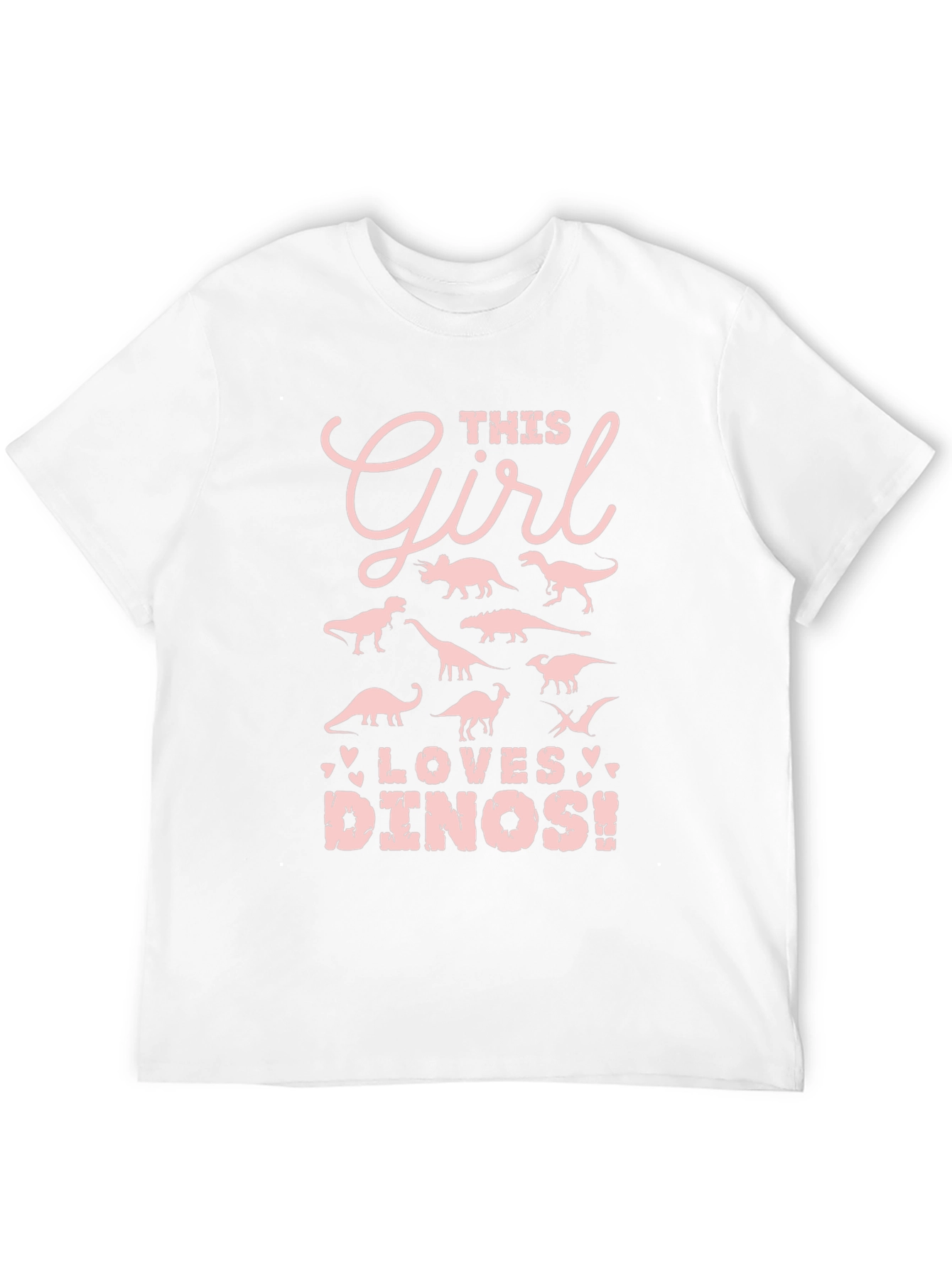 Girl Loves Dinos T-Shirt - Black