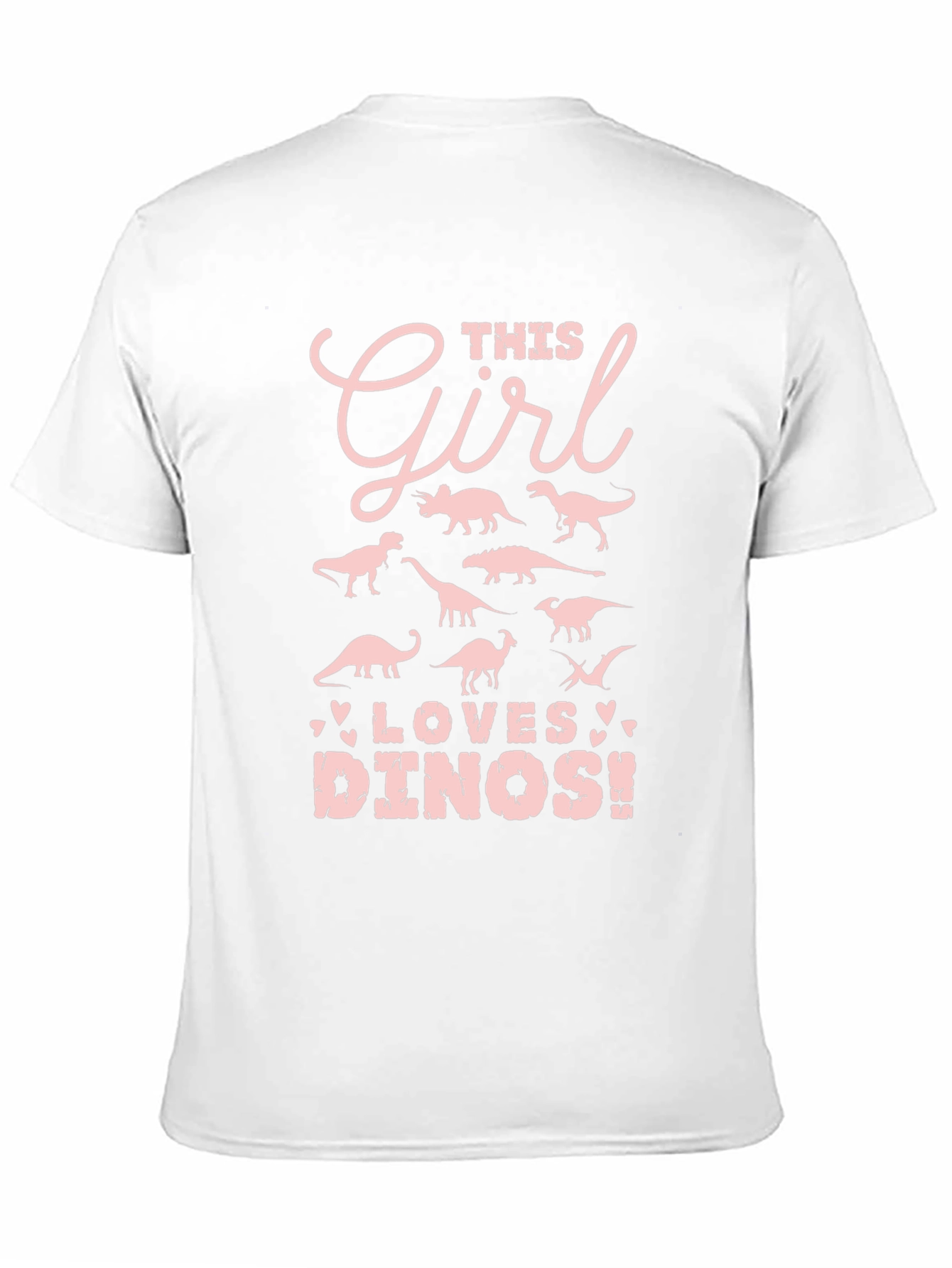 Girl Loves Dinos T-Shirt - Black