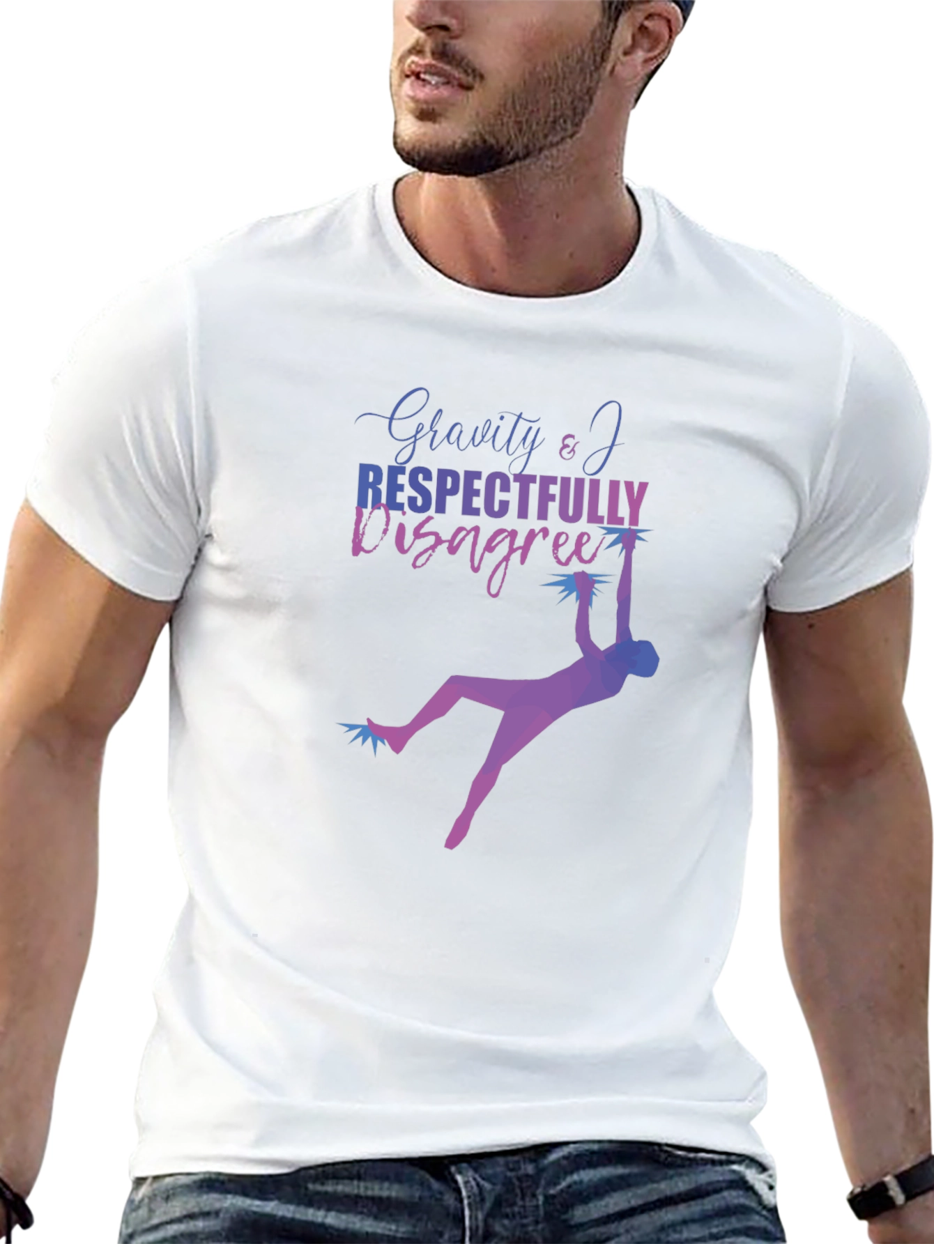 Gravity & I Respectfully Disagree Black T-Shirt