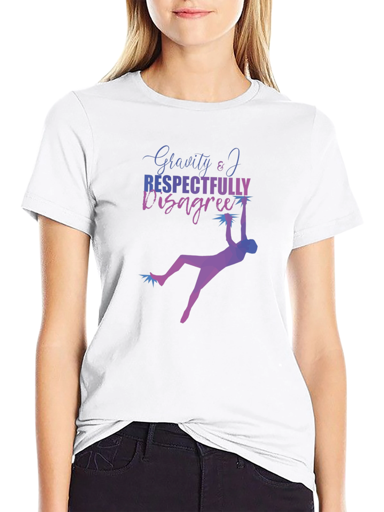Gravity & I Respectfully Disagree Black T-Shirt