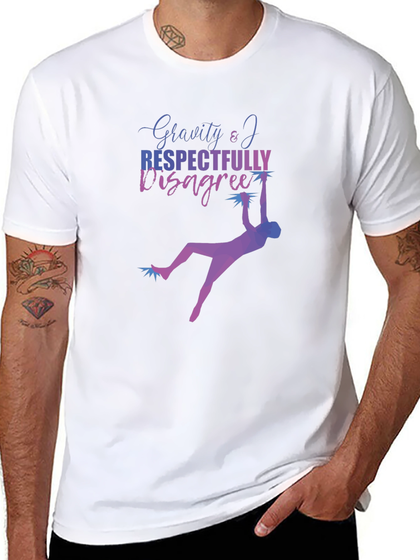 Gravity & I Respectfully Disagree Black T-Shirt