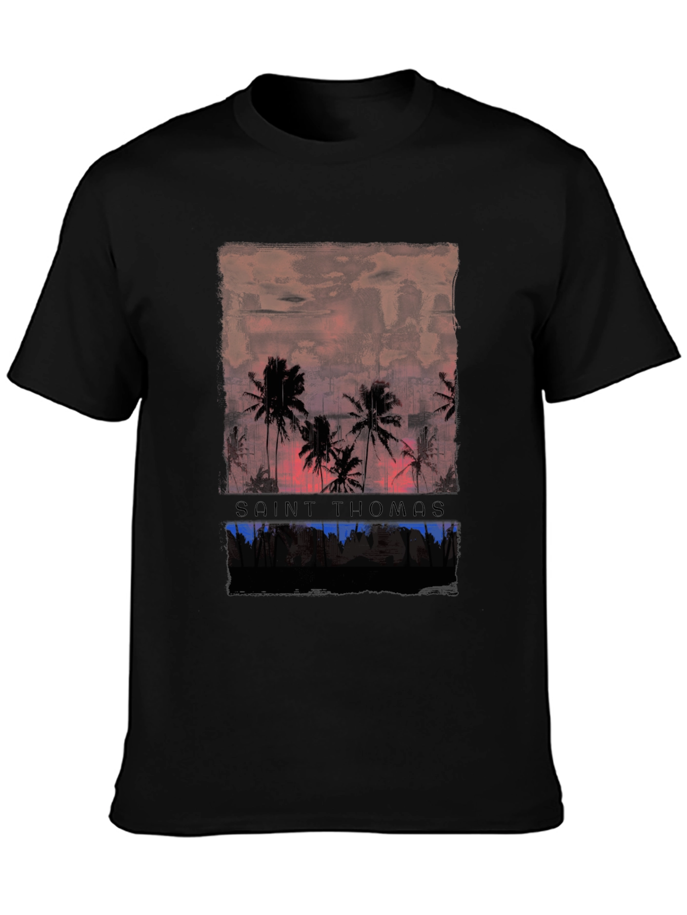 Saint Thomas Palm Tree Graphic T-Shirt
