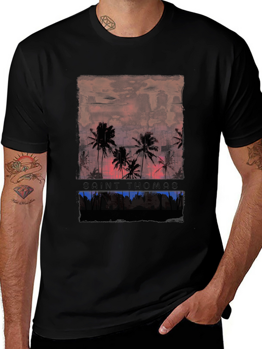 Saint Thomas Palm Tree Graphic T-Shirt