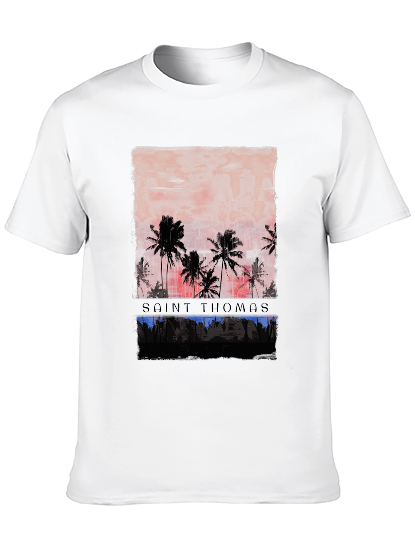 Saint Thomas Palm Tree Graphic T-Shirt