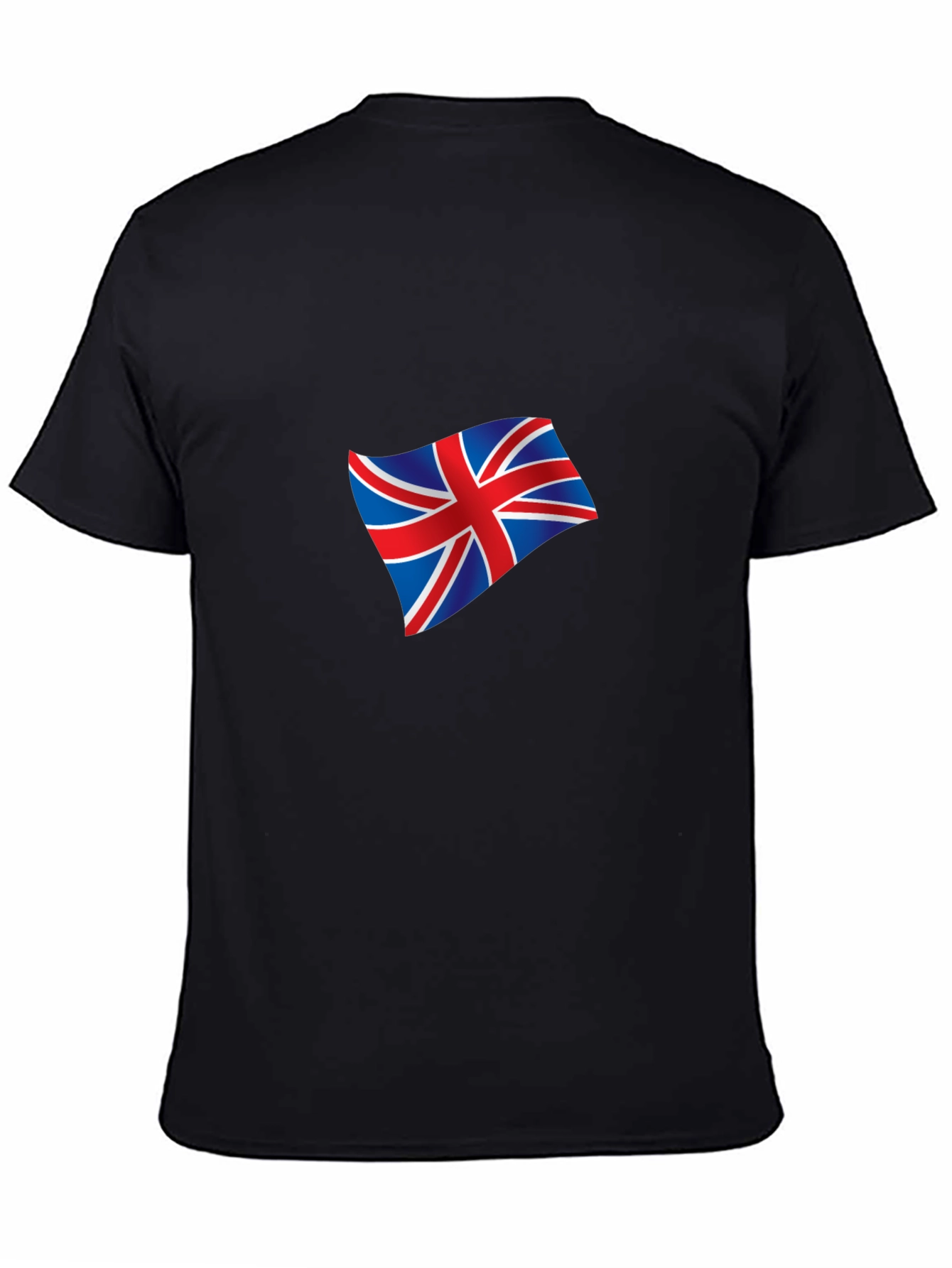 Union Jack Graphic Tee - Black Cotton Blend