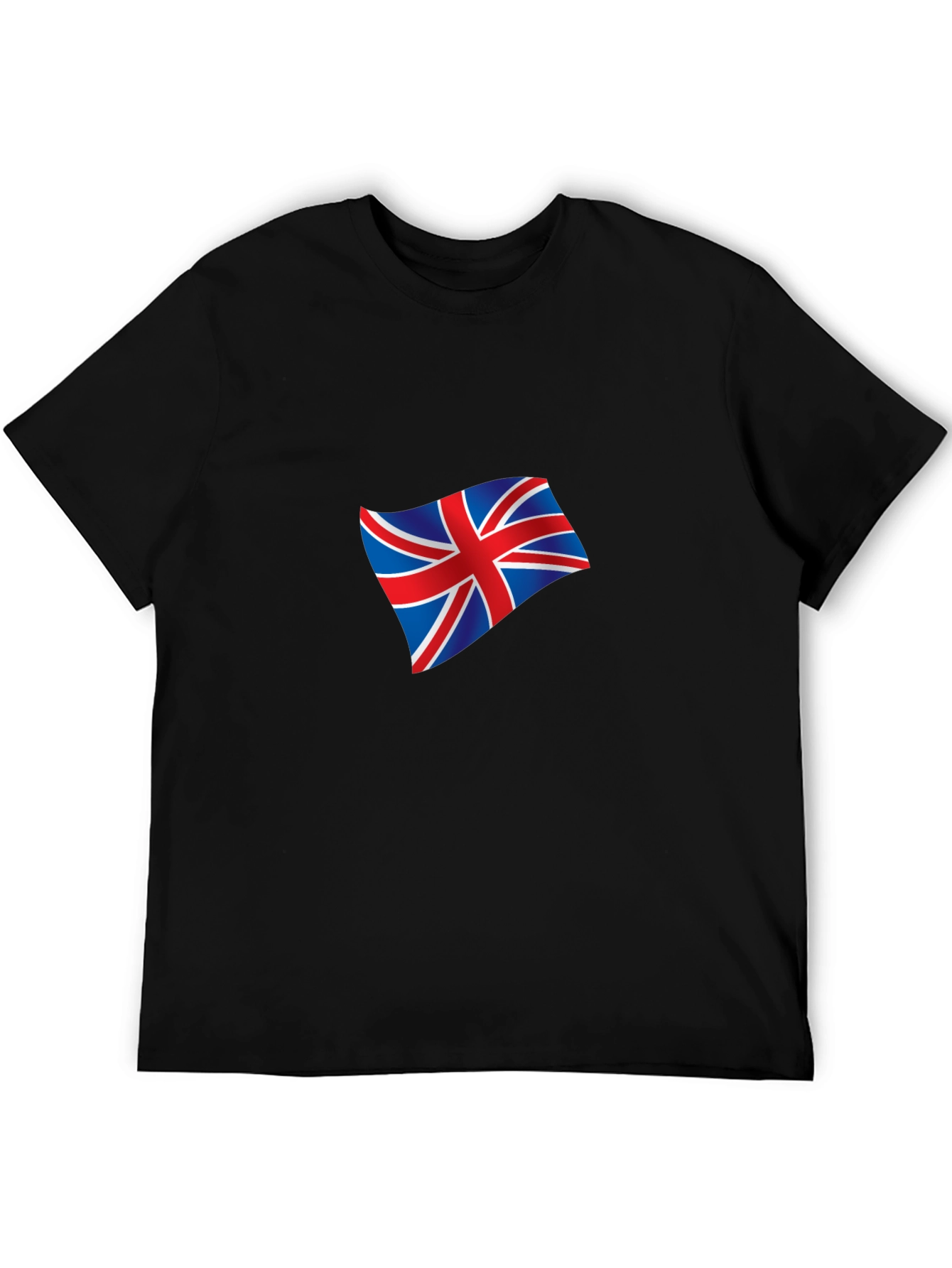 Union Jack Graphic Tee - Black Cotton Blend