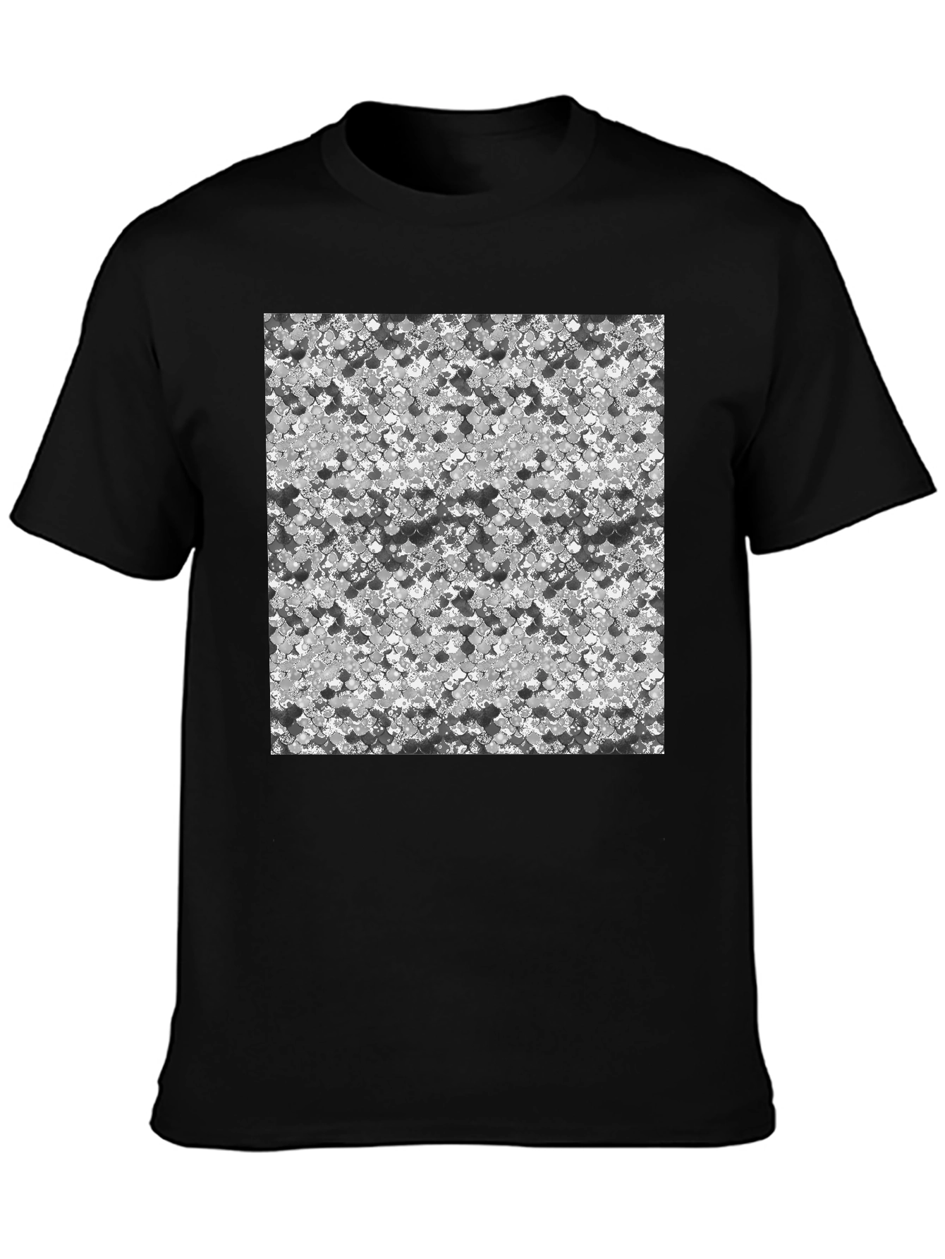 Abstract Pattern Black T-Shirt