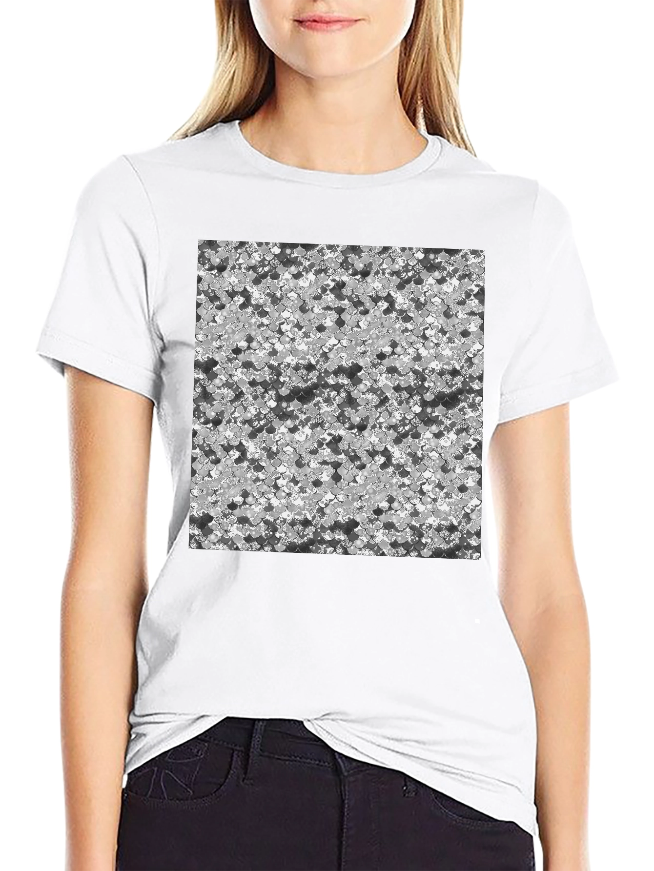 Abstract Pattern Black T-Shirt