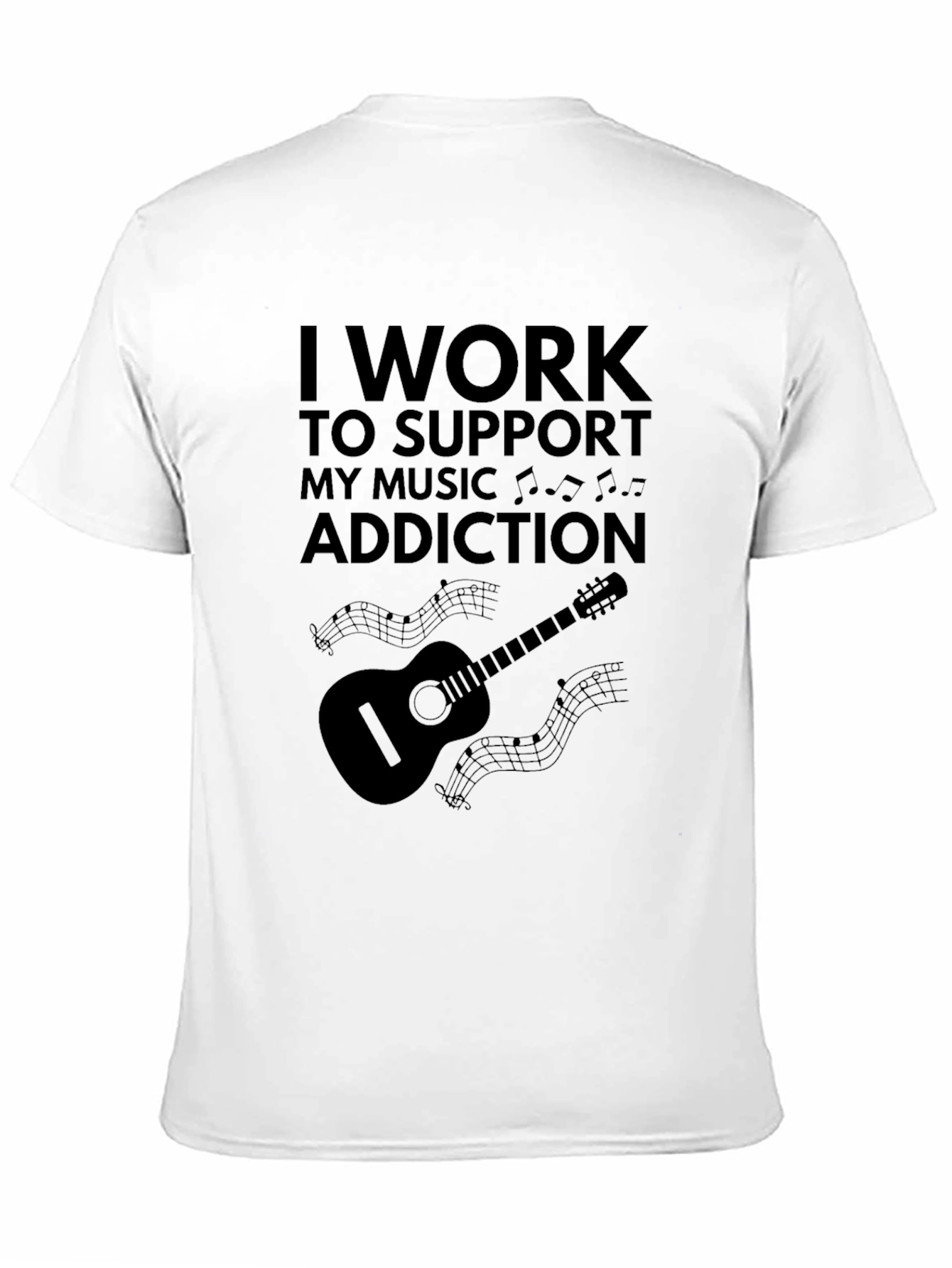 Music Addiction Black T-Shirt