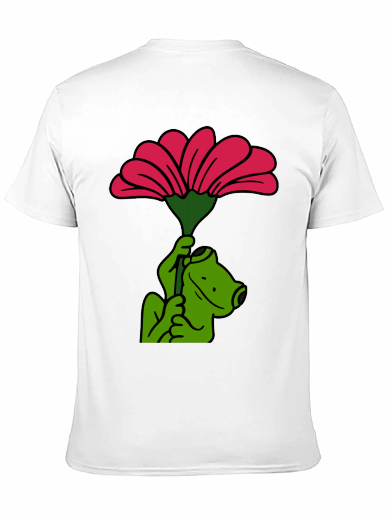 Frog with Flower Graphic T-Shirt