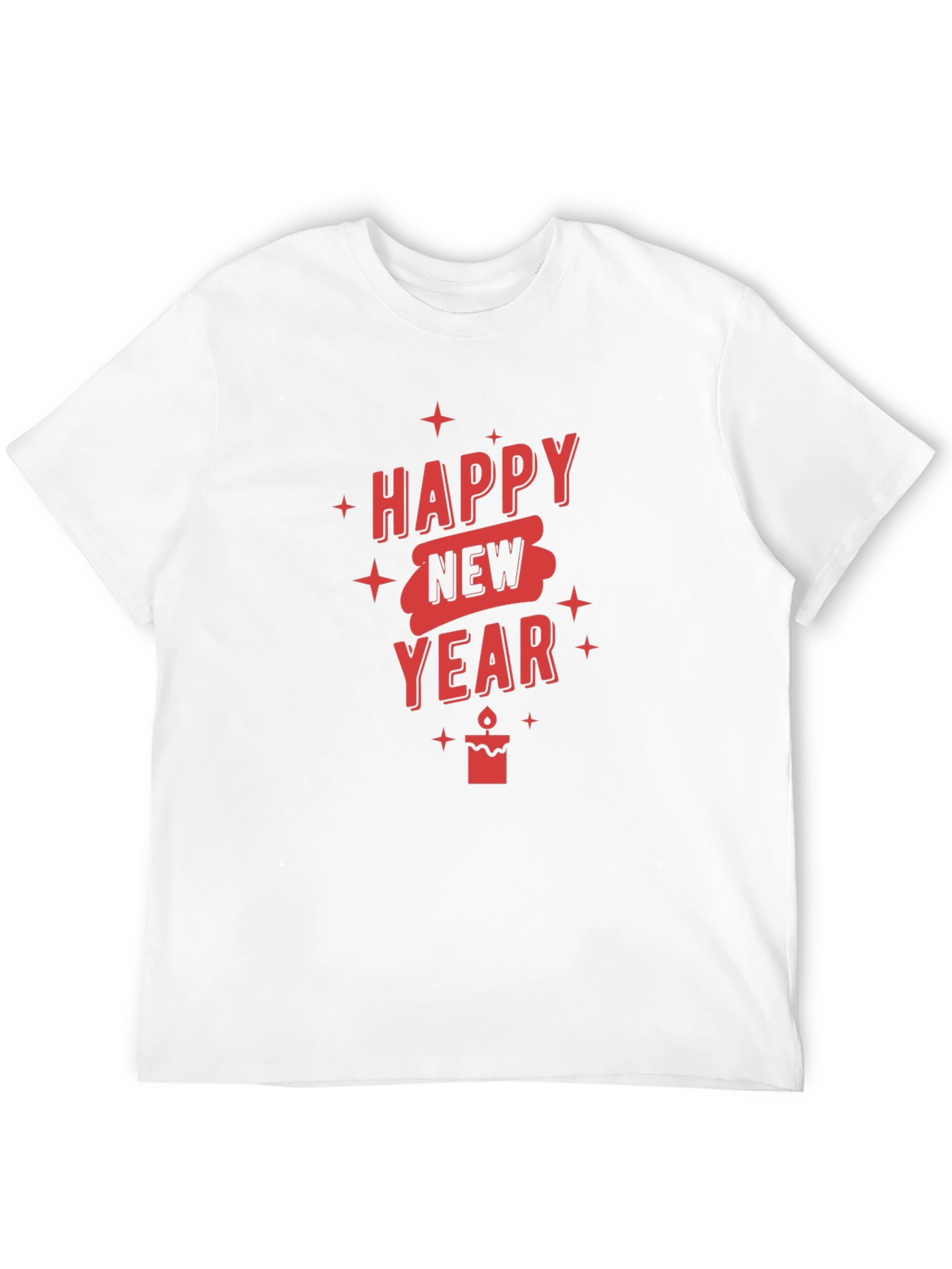 Happy New Year Graphic T-Shirt - Black