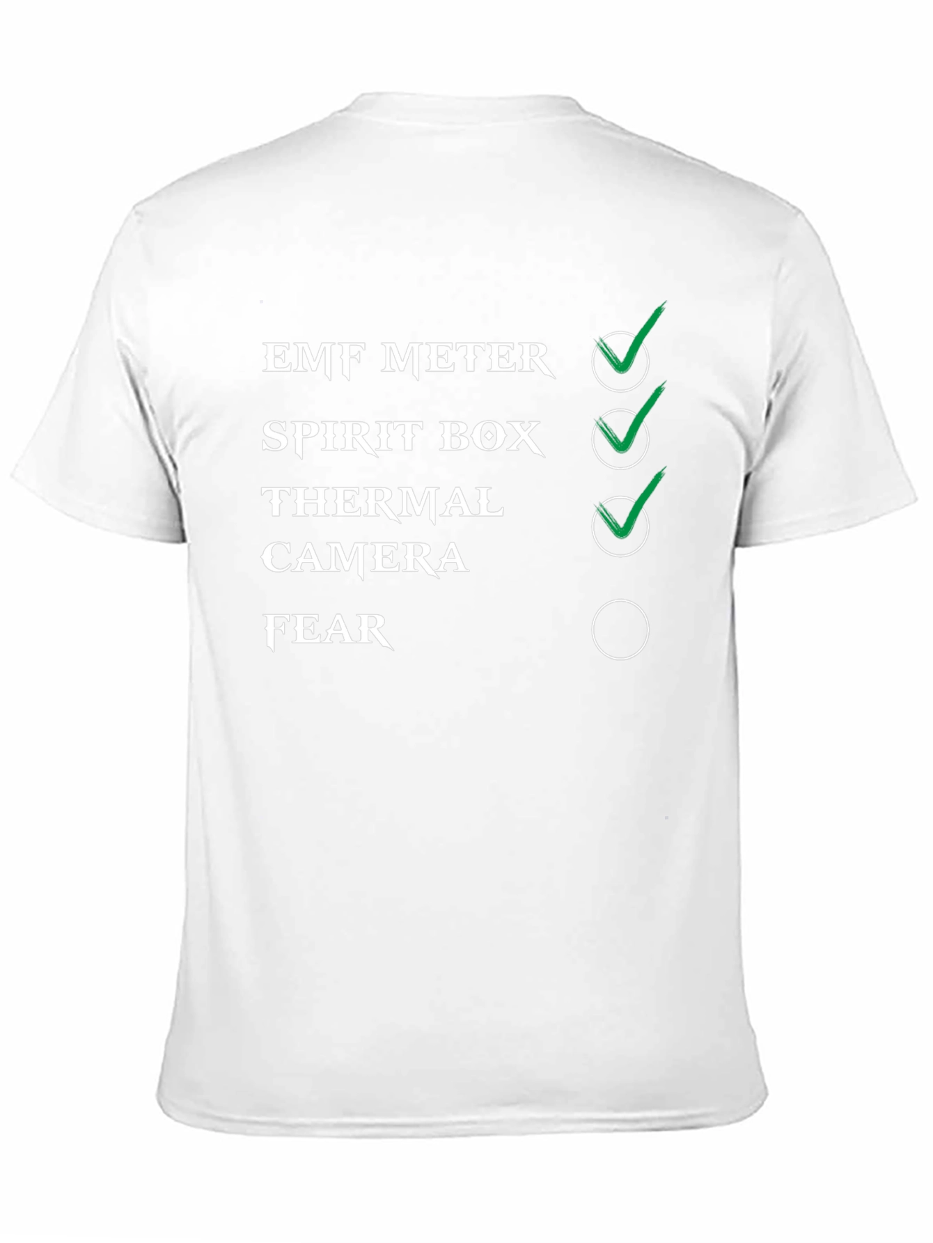 Ghost Hunting Checklist T-Shirt