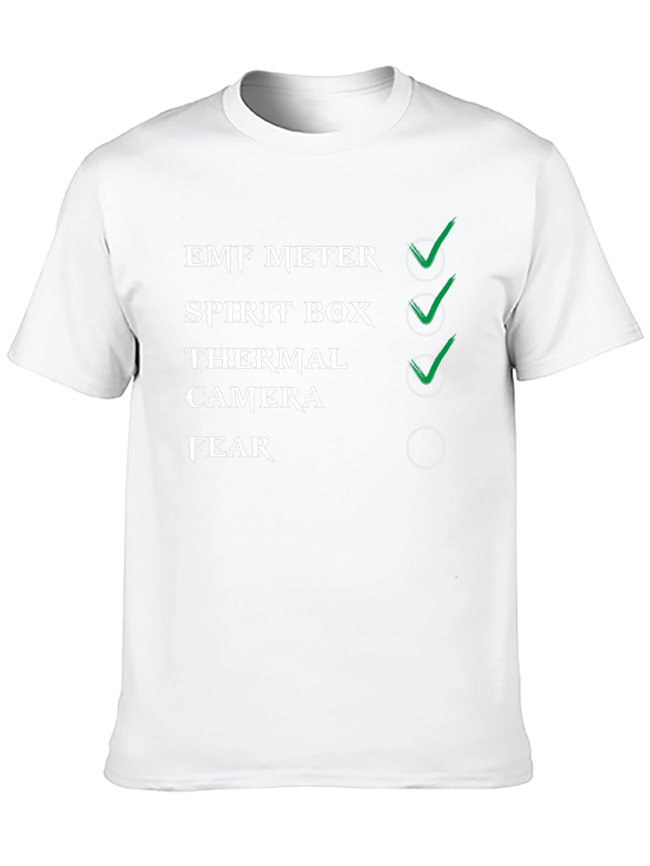 Ghost Hunting Checklist T-Shirt
