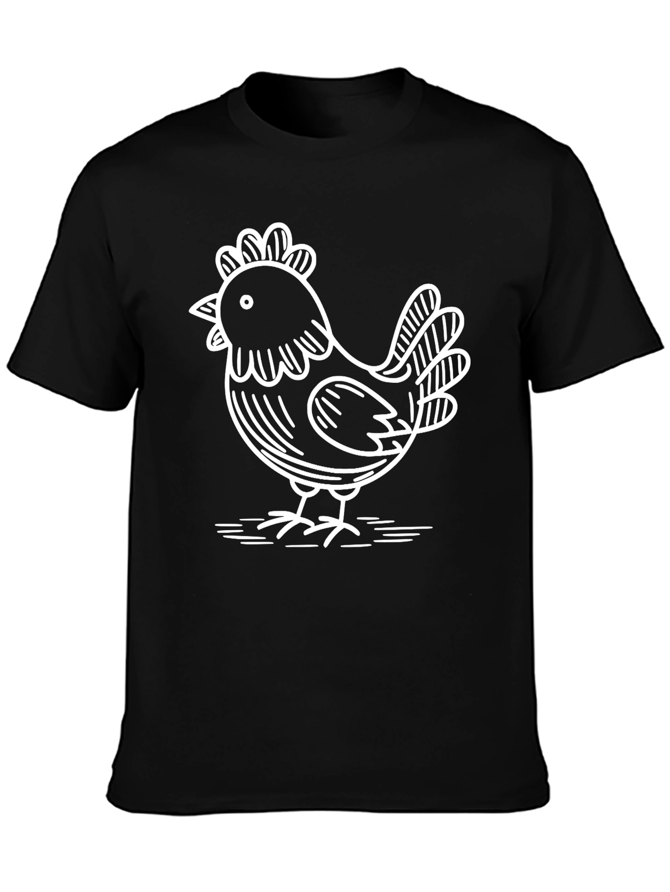 Funny Chicken Graphic T-Shirt - Quirky Farm Animal Tee