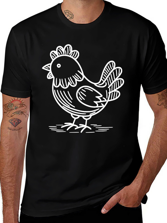 Funny Chicken Graphic T-Shirt - Quirky Farm Animal Tee