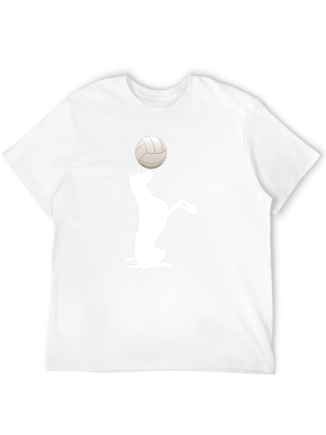 Dog Balancing Volleyball Black T-Shirt