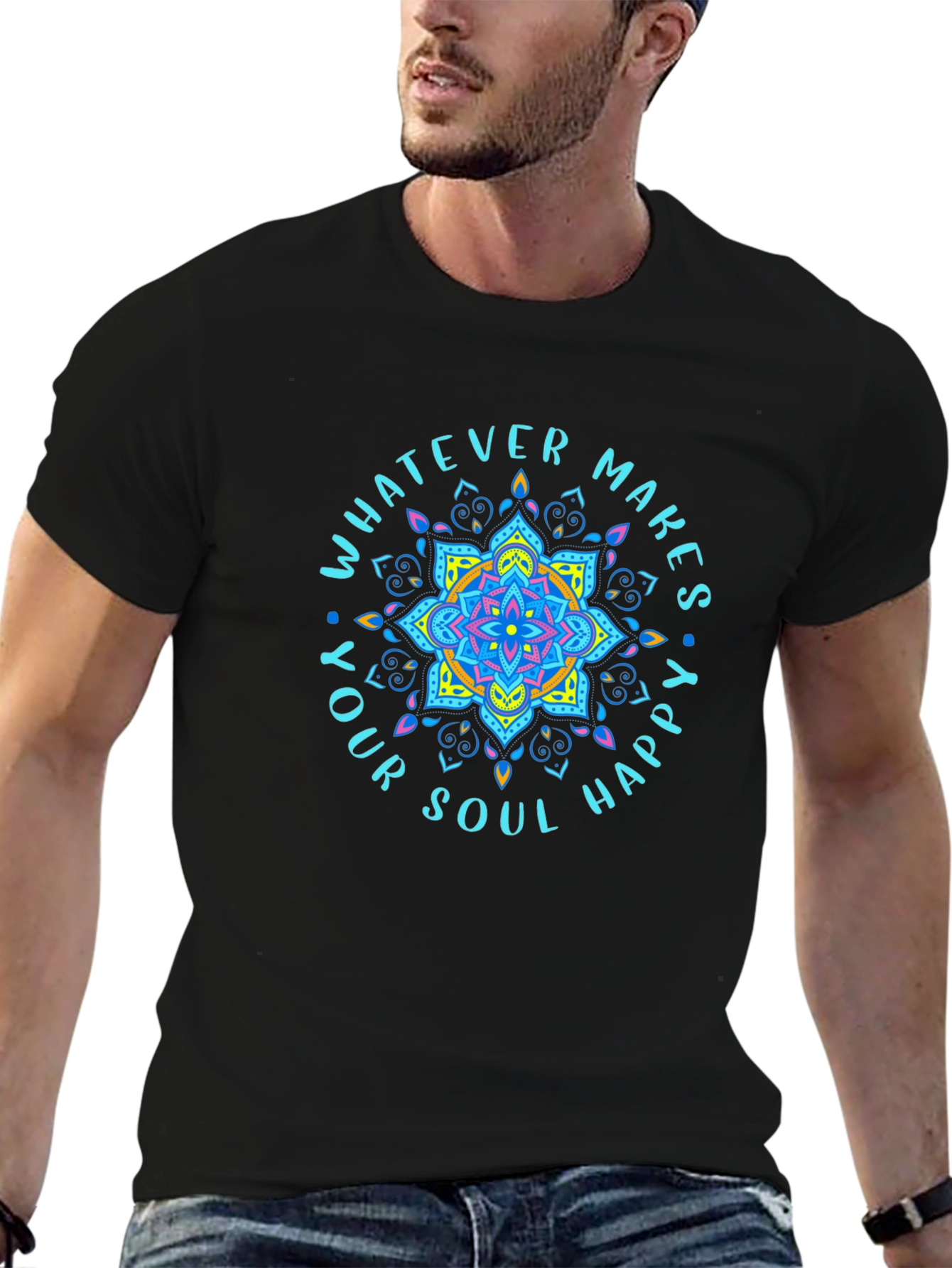 Soul Happy Black T-Shirt
