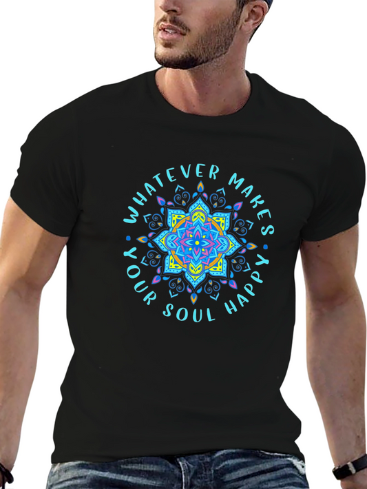 Soul Happy Black T-Shirt