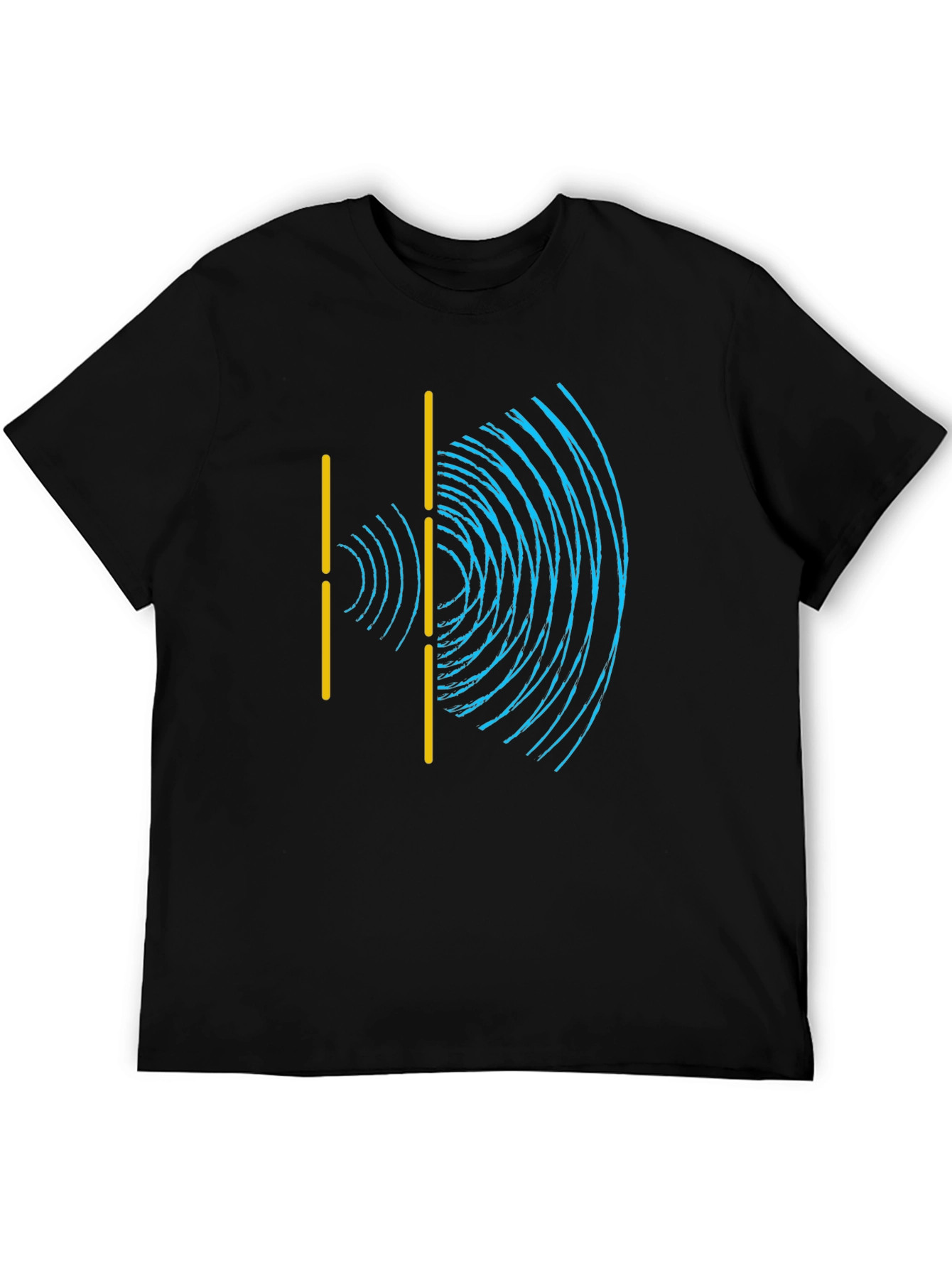 Wave Interference Black T-Shirt - Science Physics Tee