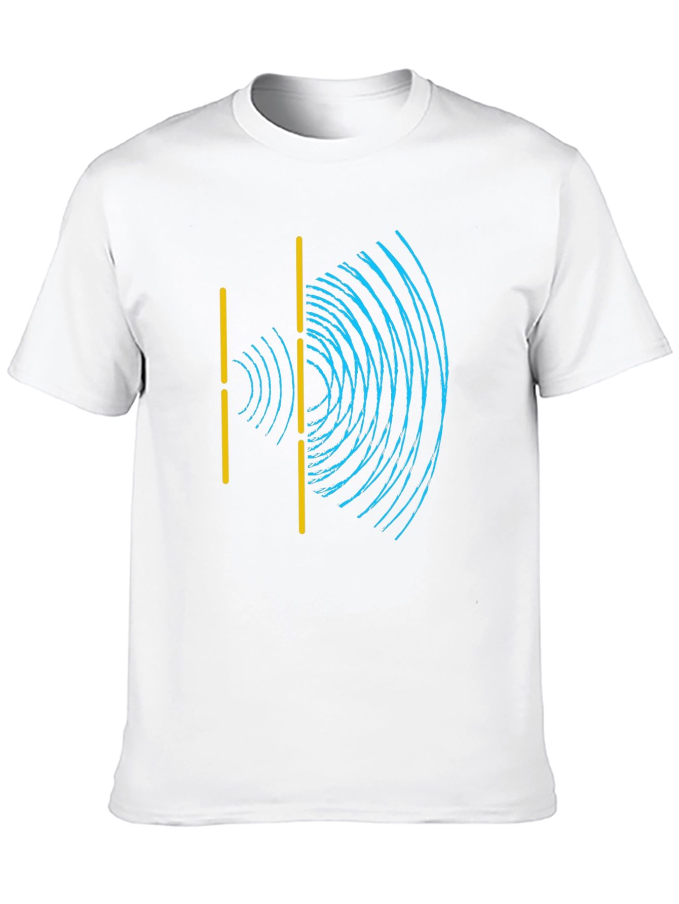 Wave Interference Black T-Shirt - Science Physics Tee
