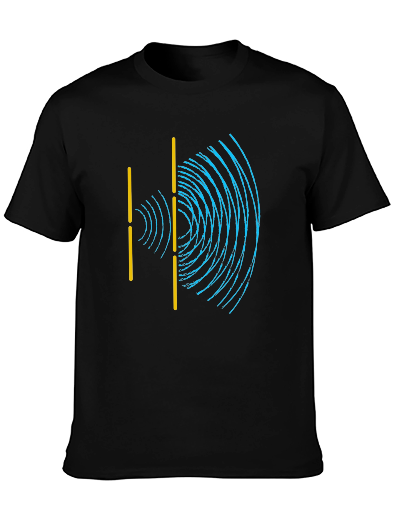 Wave Interference Black T-Shirt - Science Physics Tee