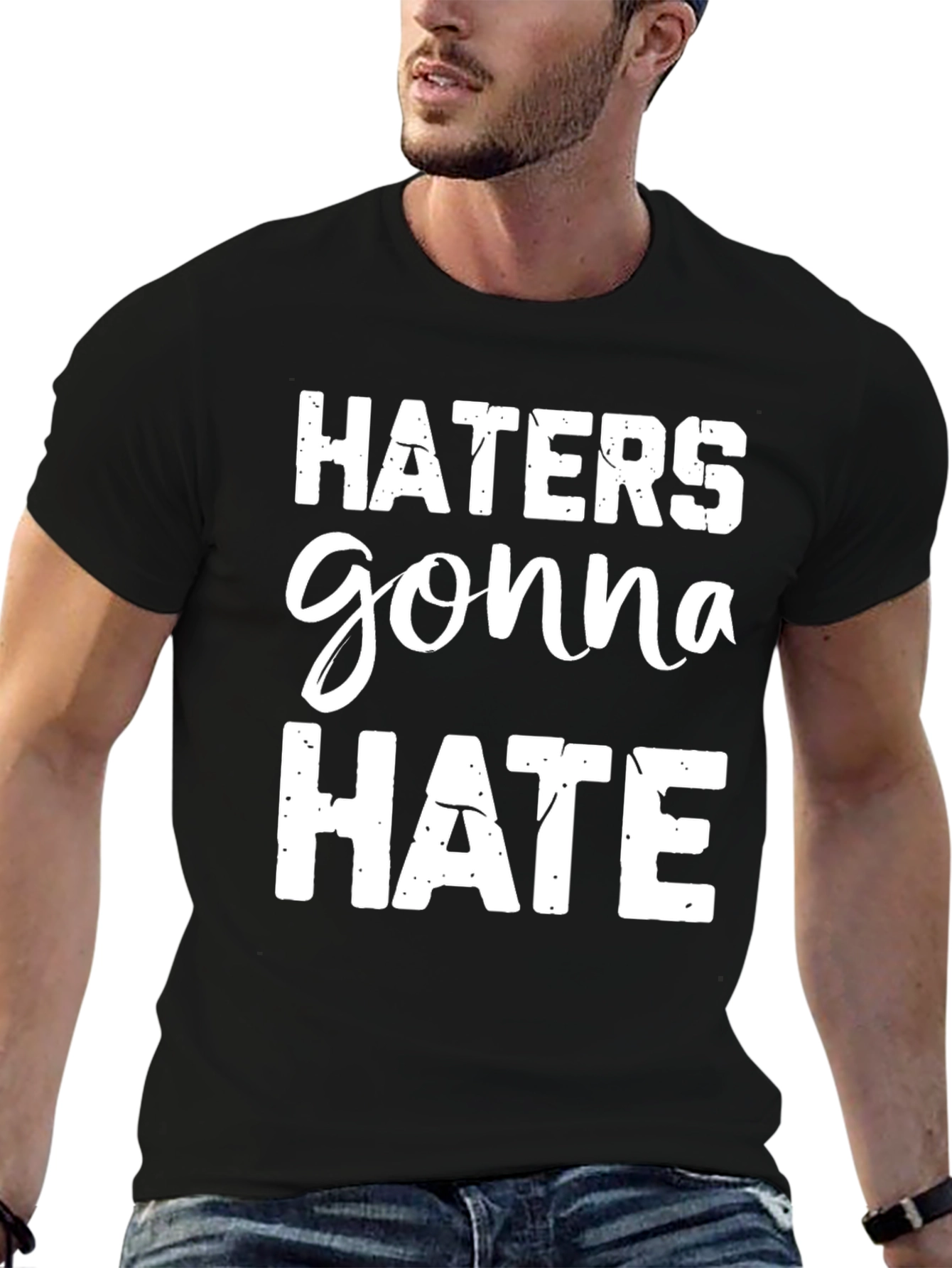 Haters Gonna Hate Graphic Tee - Black
