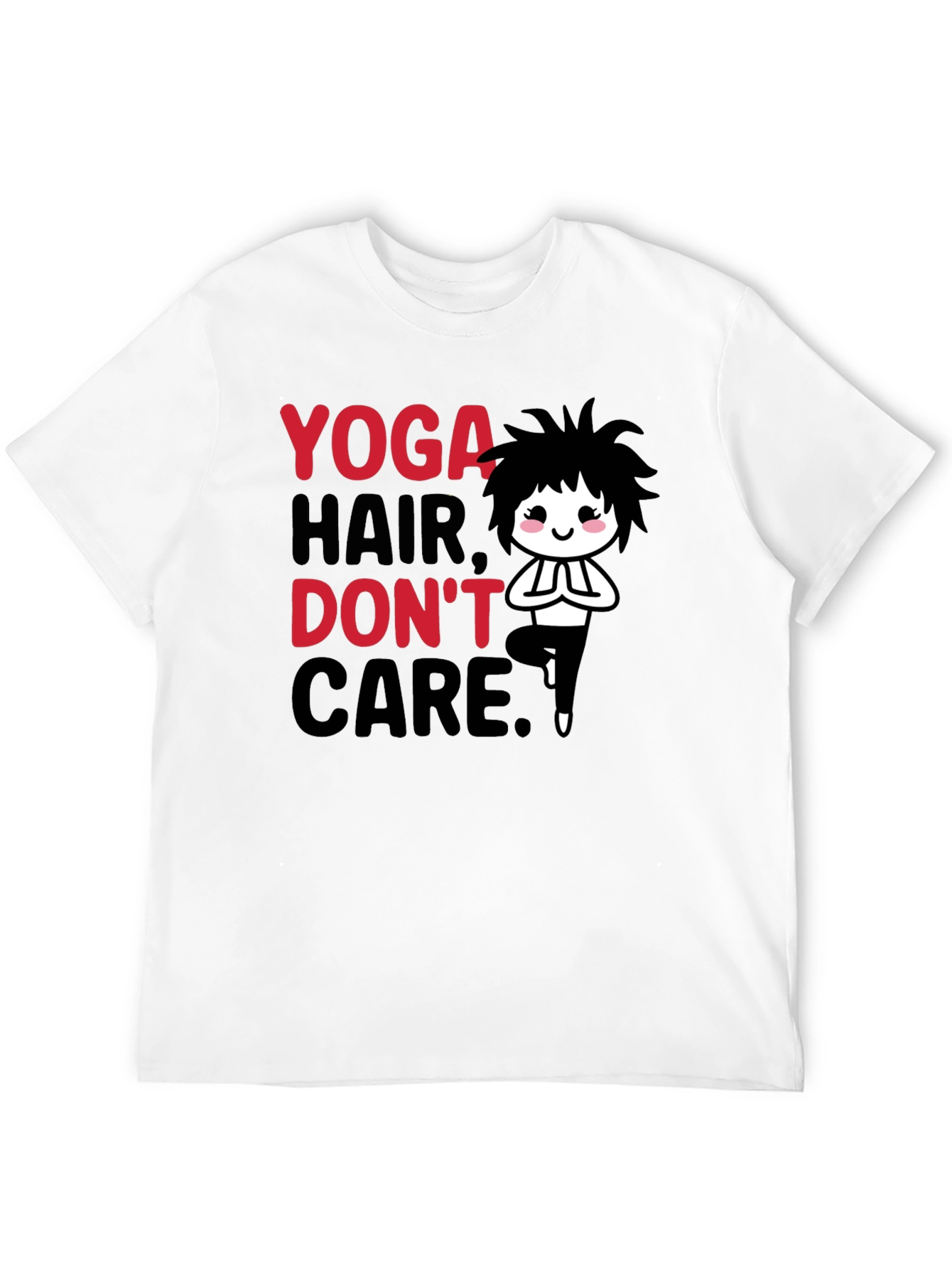 Yoga Hair Dont Care Black Tee