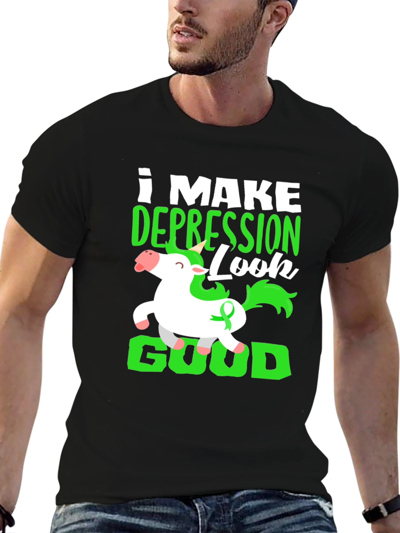 Depression Look Good Unicorn T-Shirt