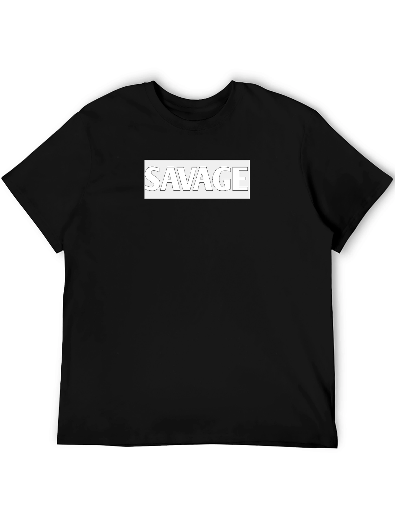 Savage Graphic Print Black T-Shirt