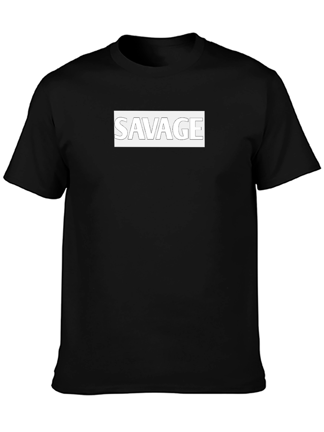 Savage Graphic Print Black T-Shirt