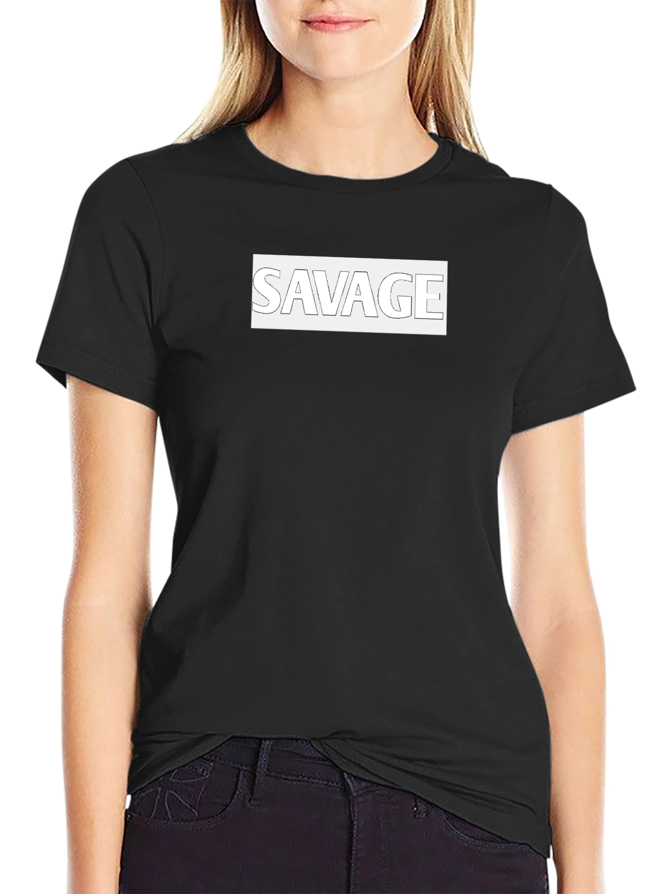 Savage Graphic Print Black T-Shirt