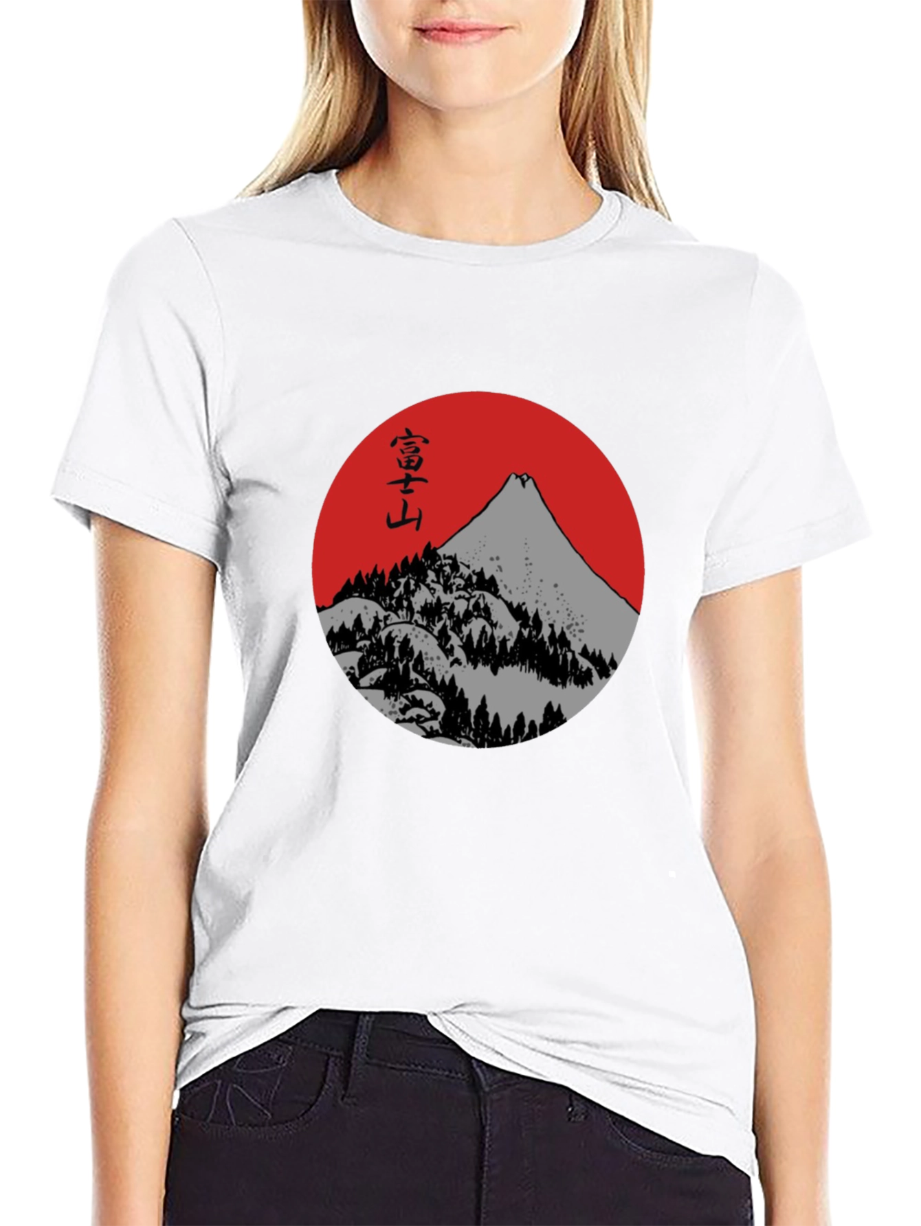 Mount Fuji Graphic Tee - Japanese Inspired Black T-Shirt