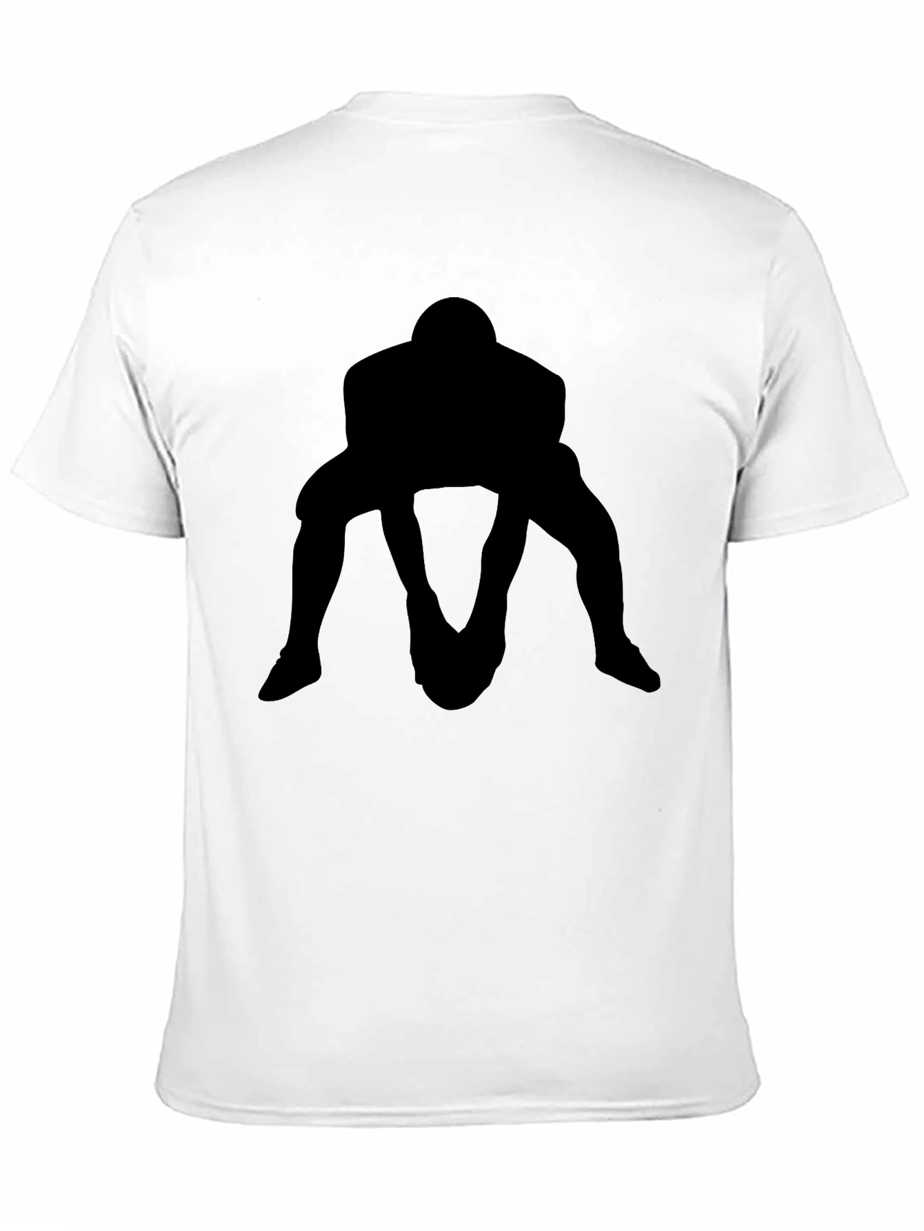 Rugby Player Silhouette Black T-Shirt