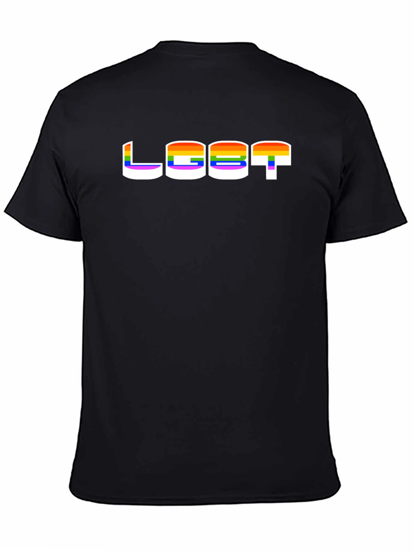LGBT Pride Rainbow T-Shirt - Black Graphic Tee