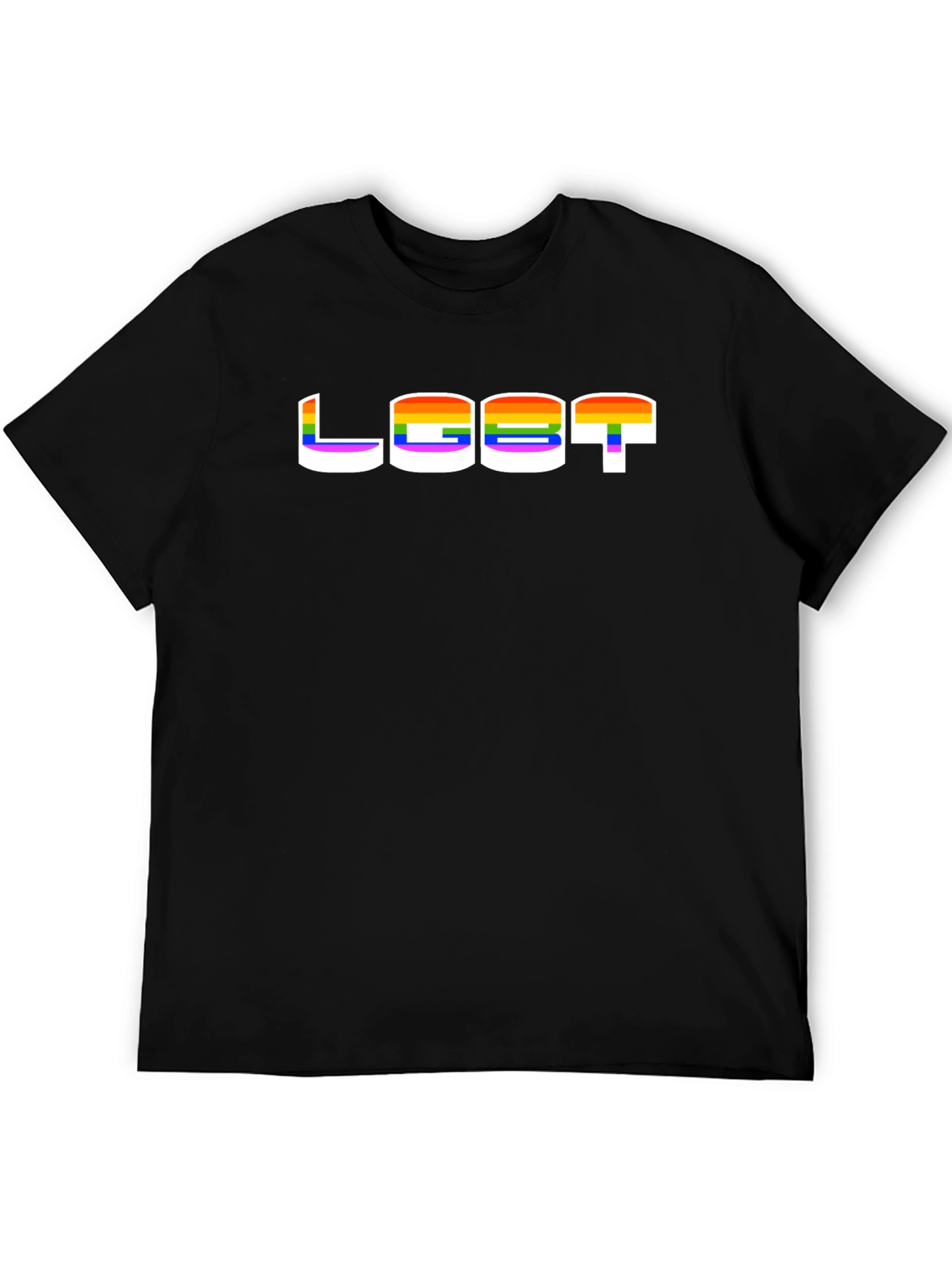 LGBT Pride Rainbow T-Shirt - Black Graphic Tee