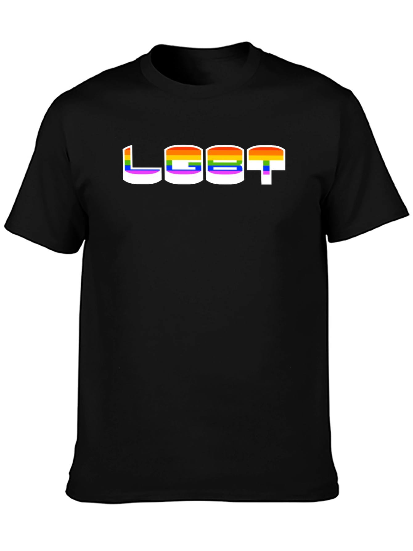 LGBT Pride Rainbow T-Shirt - Black Graphic Tee