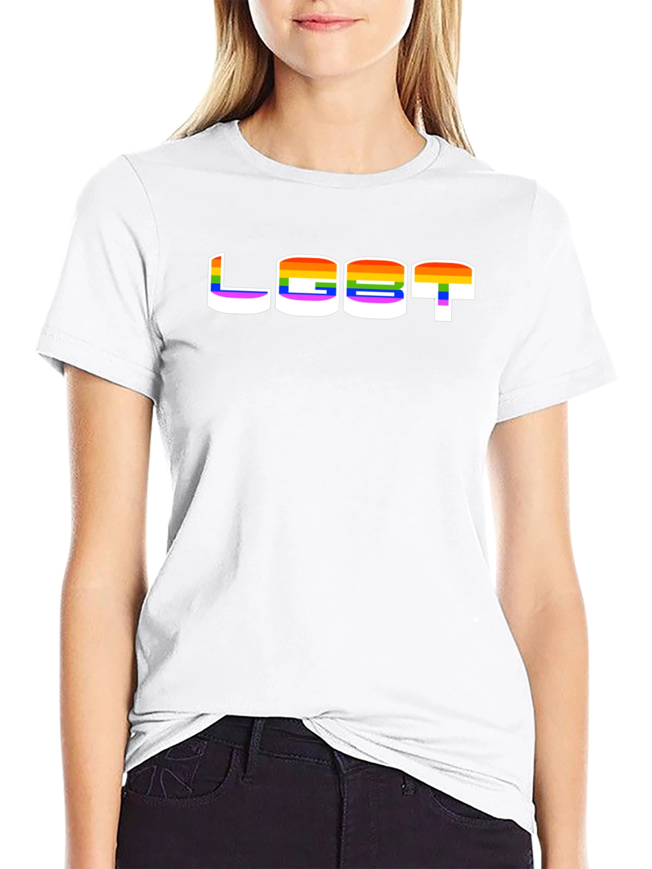 LGBT Pride Rainbow T-Shirt - Black Graphic Tee