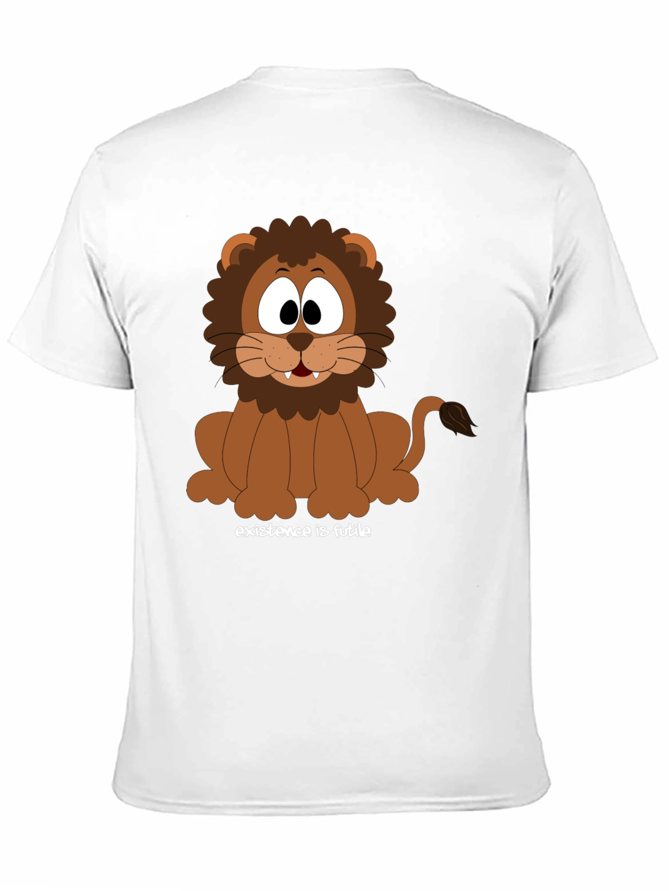 Cartoon Lion T-Shirt - Existence is Futile Design
