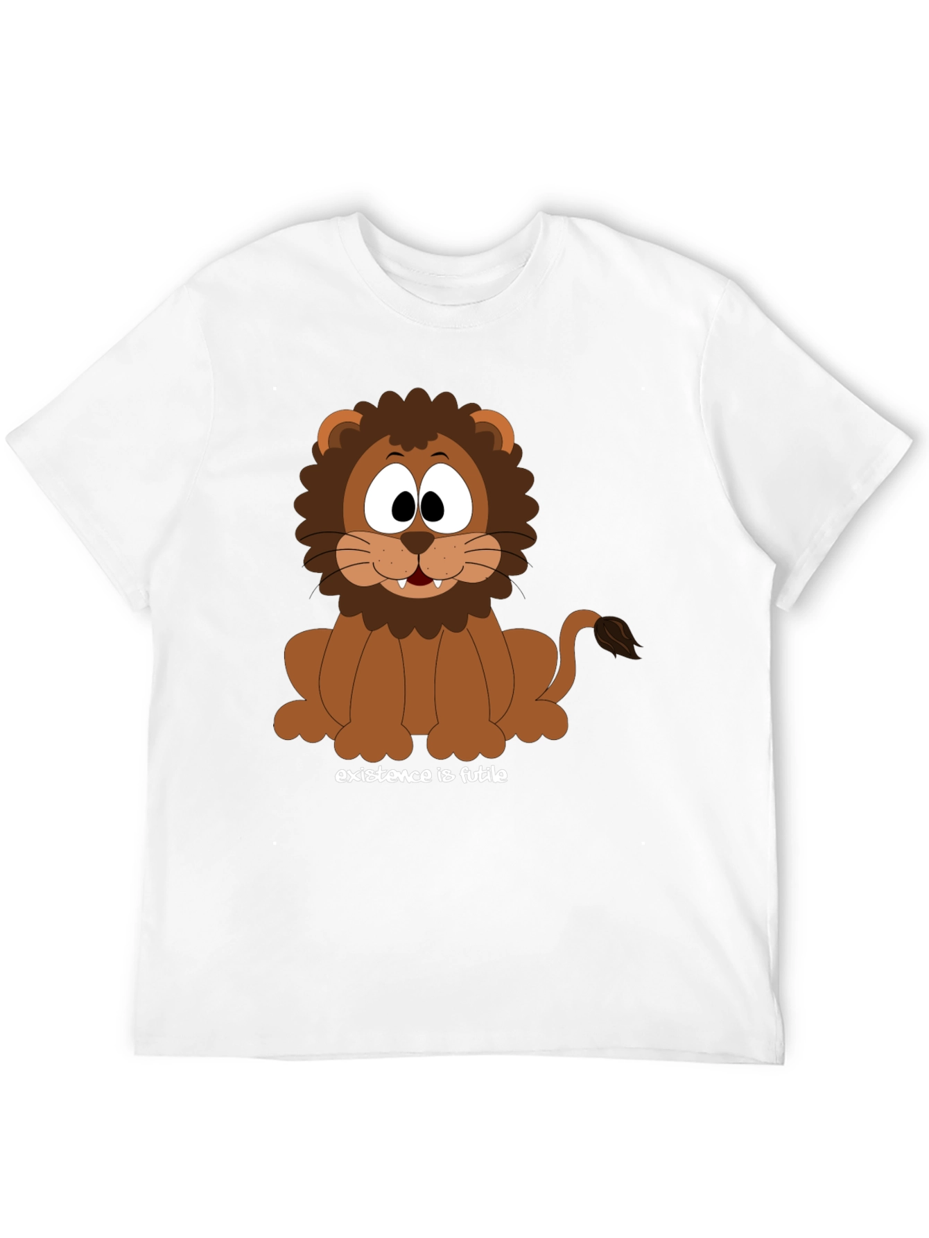 Cartoon Lion T-Shirt - Existence is Futile Design