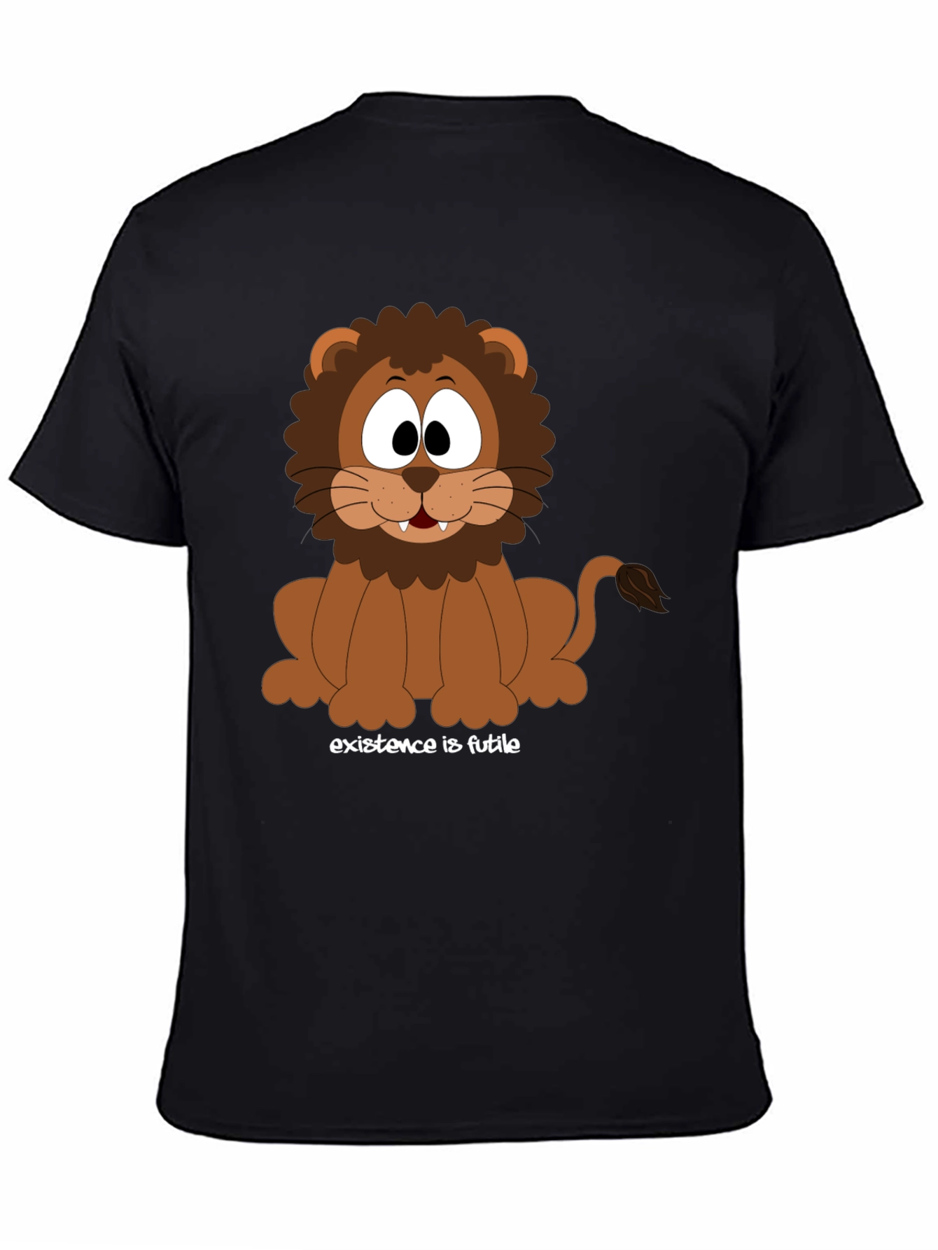 Cartoon Lion T-Shirt - Existence is Futile Design