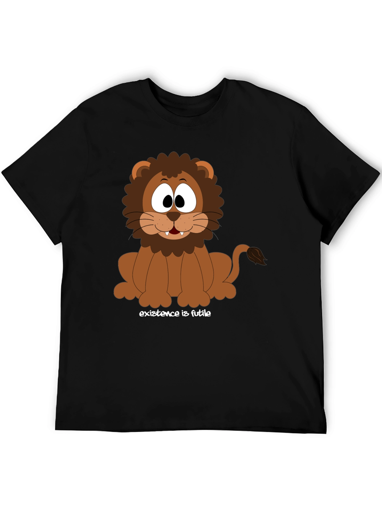 Cartoon Lion T-Shirt - Existence is Futile Design