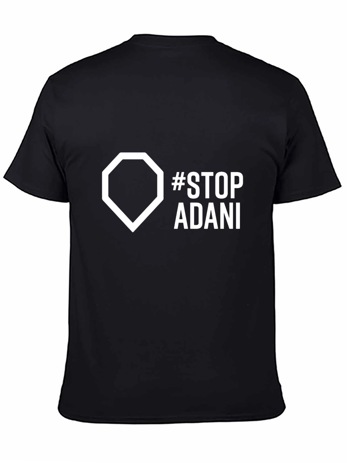 Stop Adani Graphic Tee - Black Cotton Activist Shirt