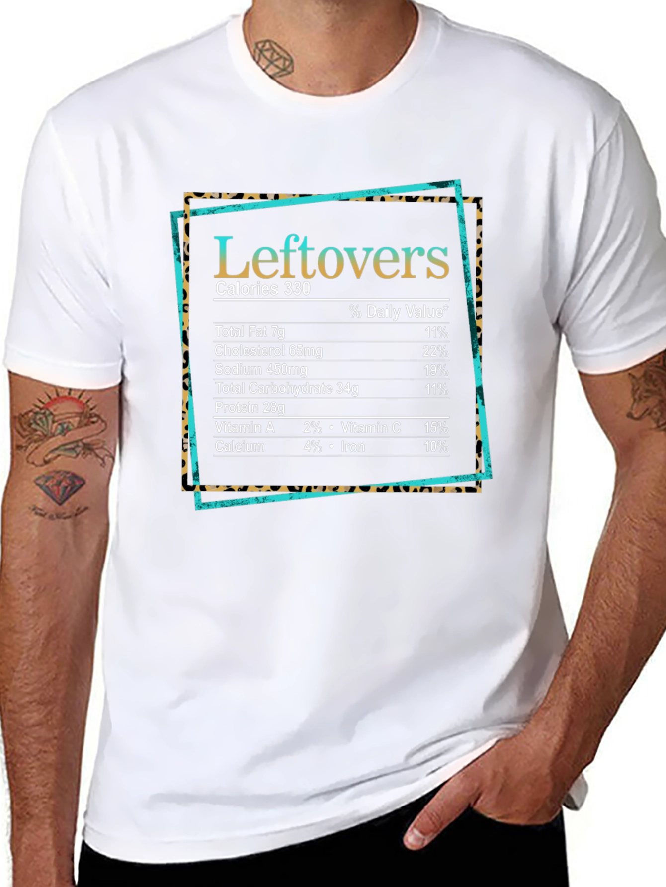 Leftovers Nutrition Facts Graphic T-Shirt