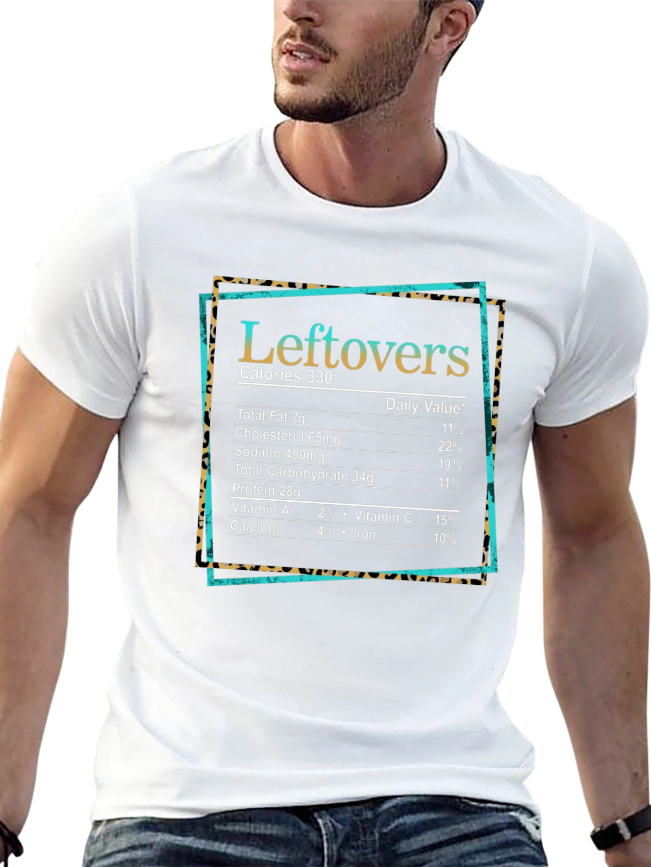 Leftovers Nutrition Facts Graphic T-Shirt
